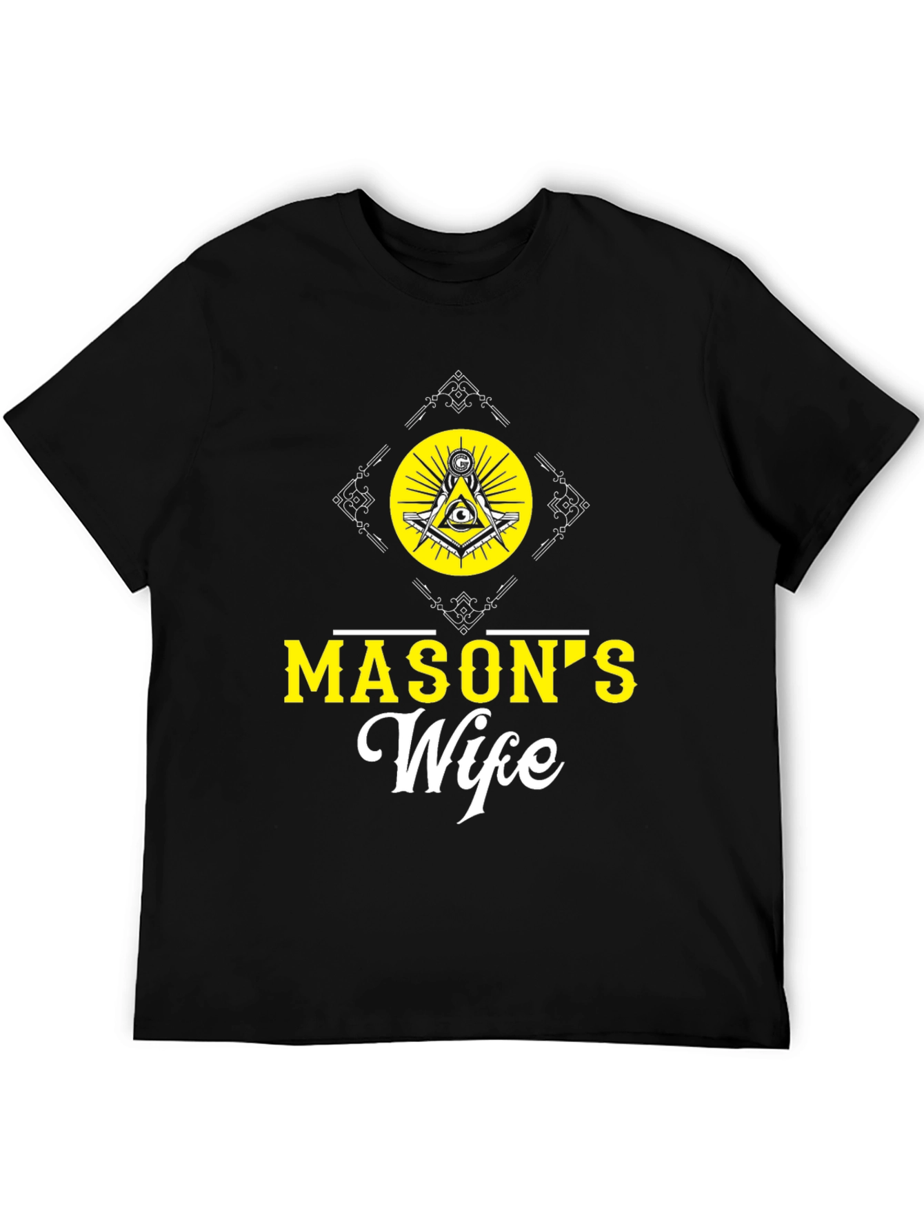 Masons Wife Graphic Tee - Black Cotton T-Shirt