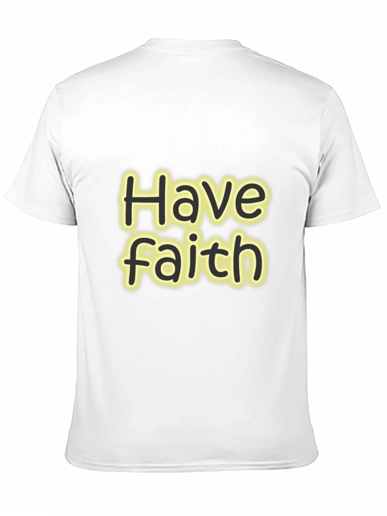 Have Faith Black Cotton Graphic T-Shirt