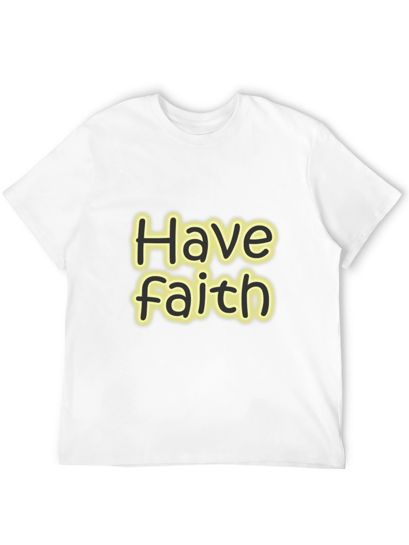 Have Faith Black Cotton Graphic T-Shirt