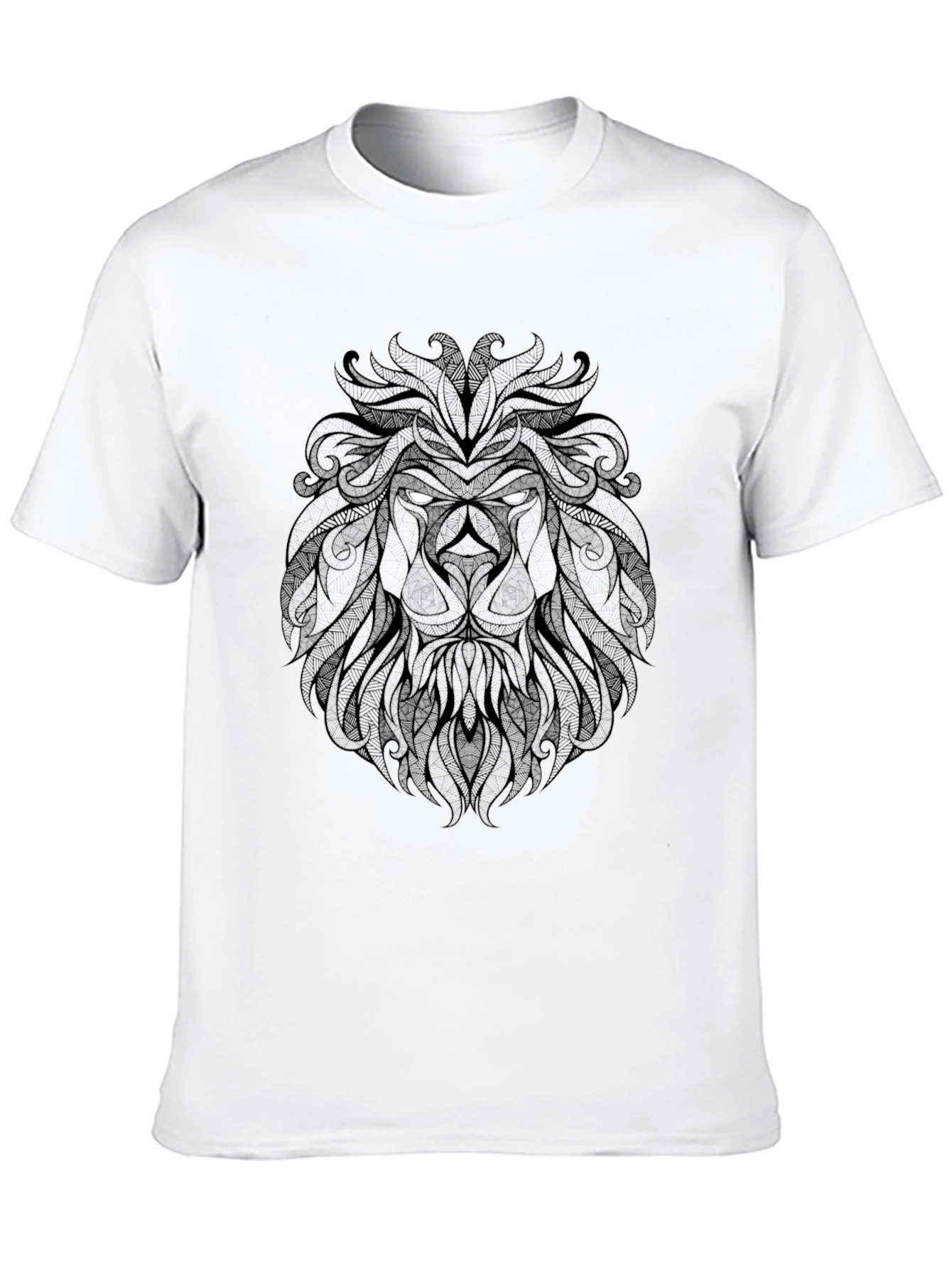 Lion Head Graphic Black T-Shirt