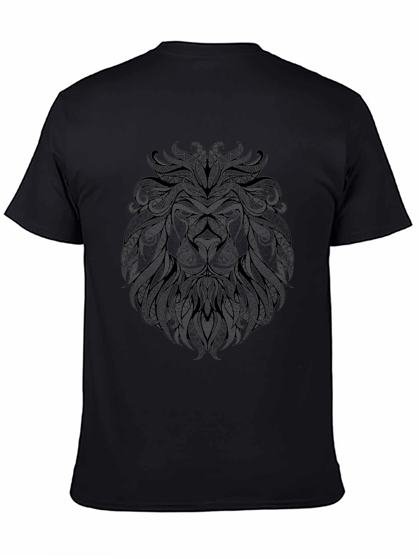 Lion Head Graphic Black T-Shirt