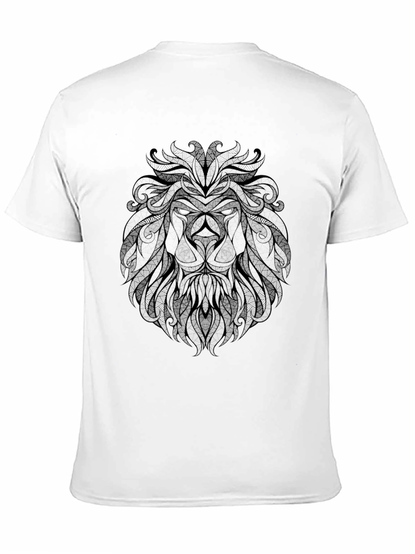 Lion Head Graphic Black T-Shirt