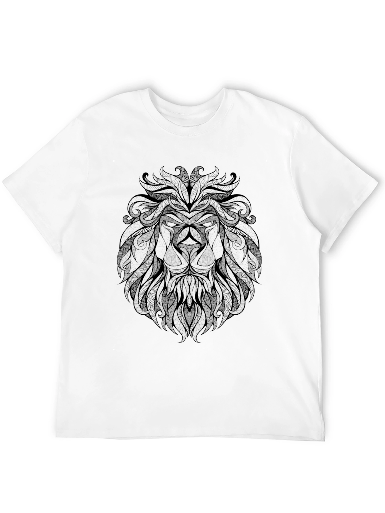 Lion Head Graphic Black T-Shirt
