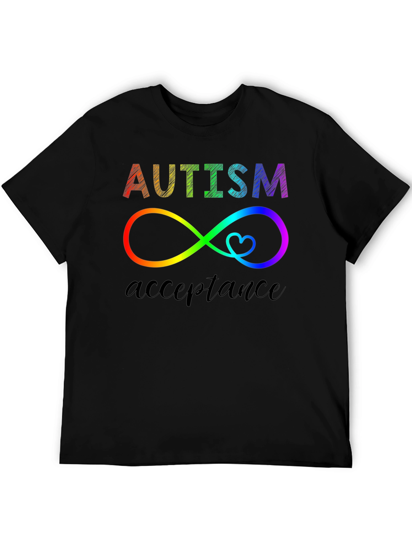 Autism Acceptance Infinity Heart Graphic Tee