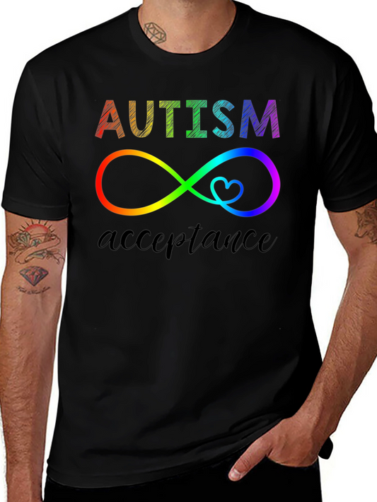 Autism Acceptance Infinity Heart Graphic Tee