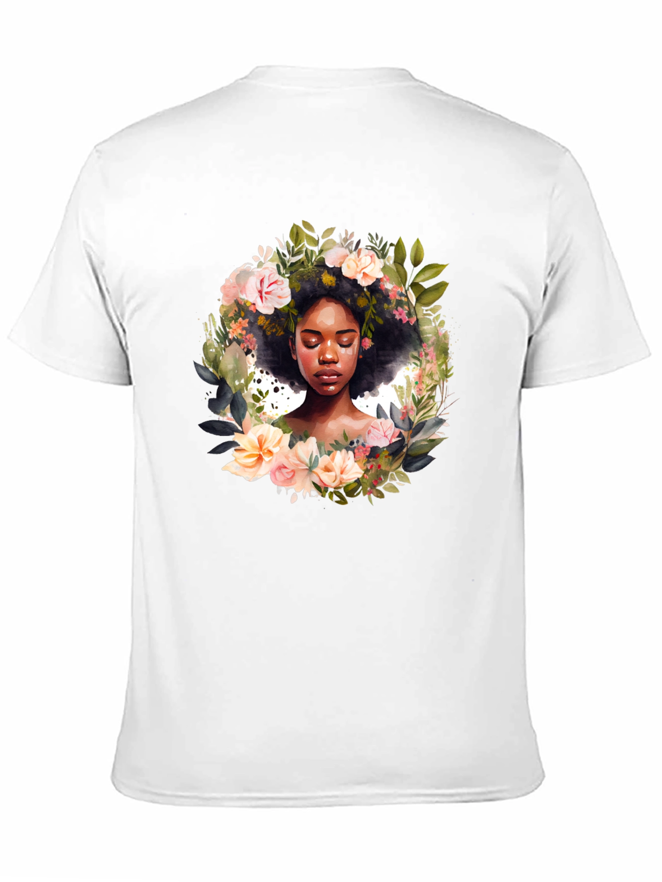 Floral Afro Art T-Shirt