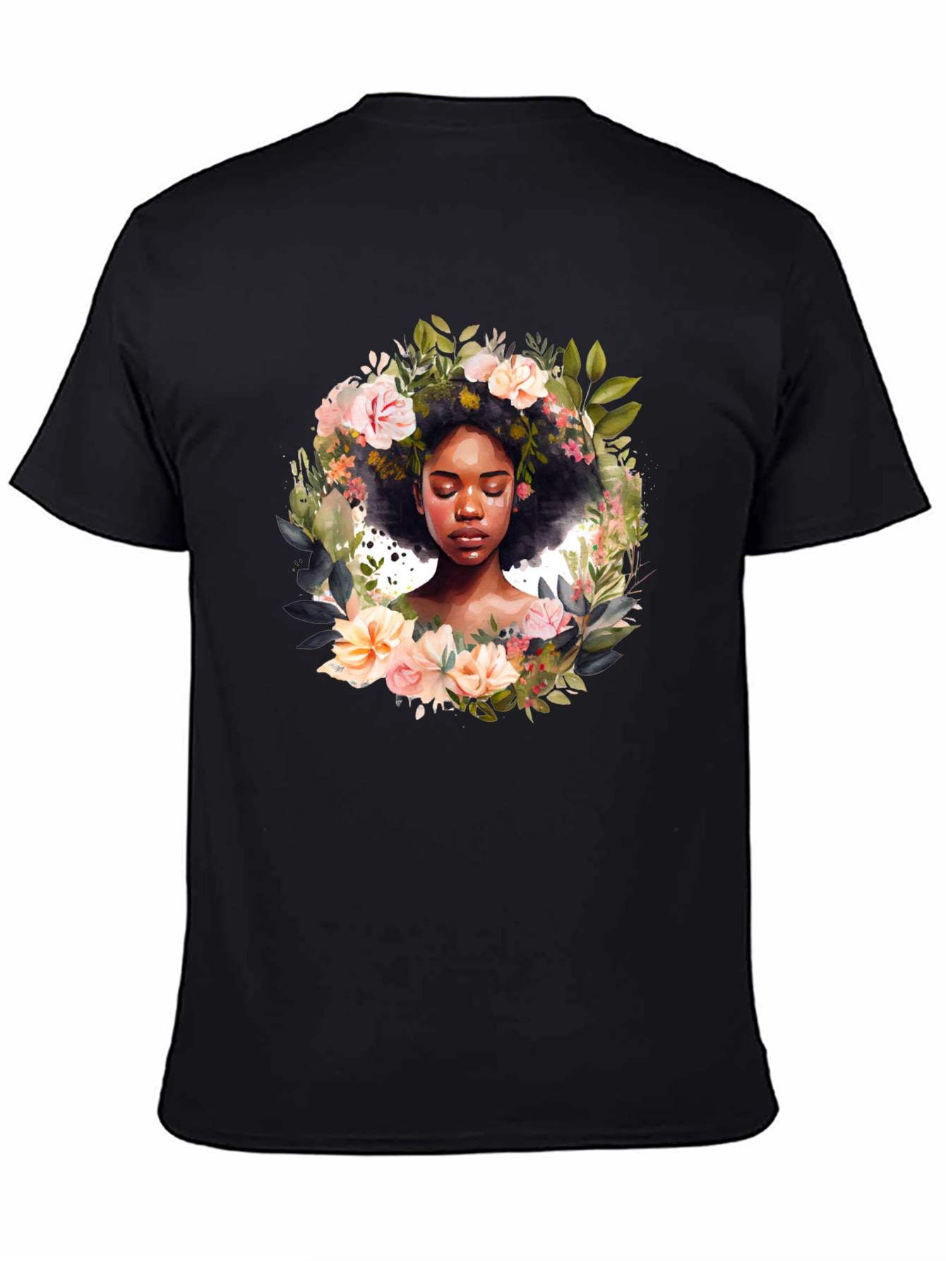 Floral Afro Art T-Shirt