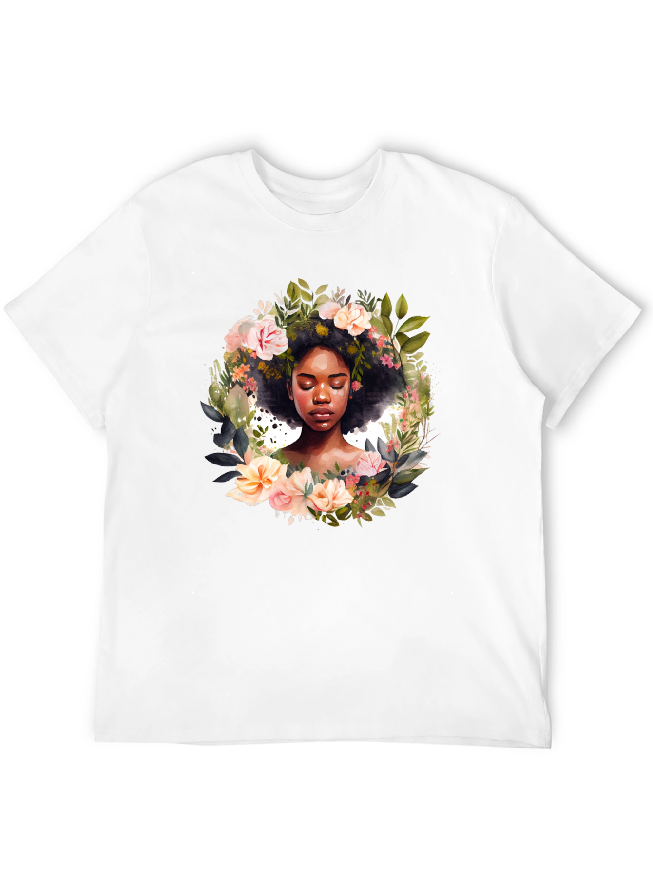 Floral Afro Art T-Shirt