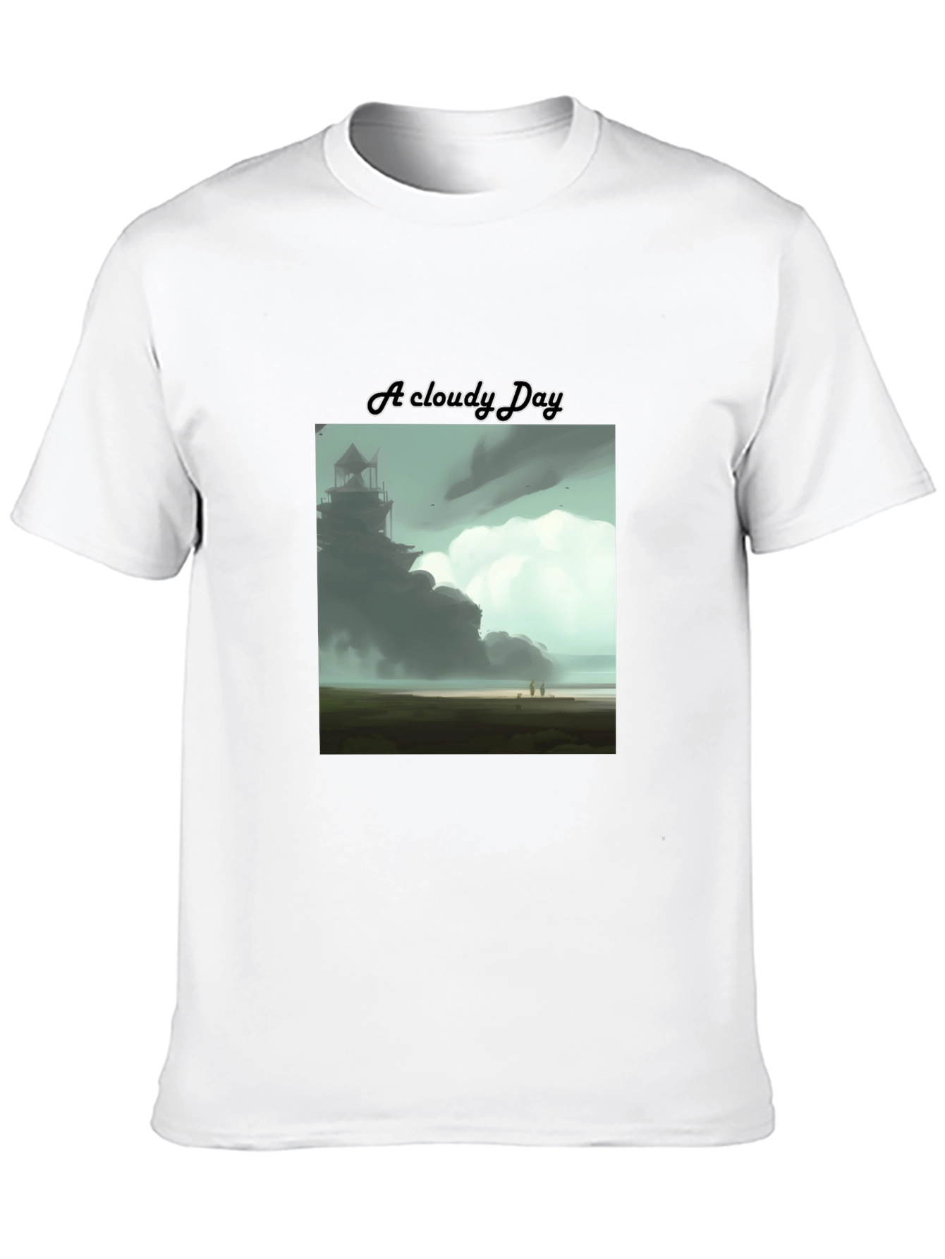 Cloudy Day Graphic T-Shirt - Artistic Soft Tee
