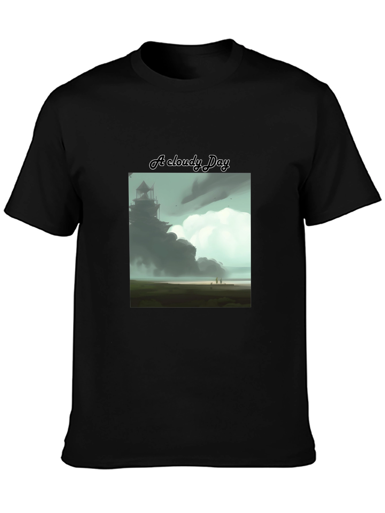 Cloudy Day Graphic T-Shirt - Artistic Soft Tee