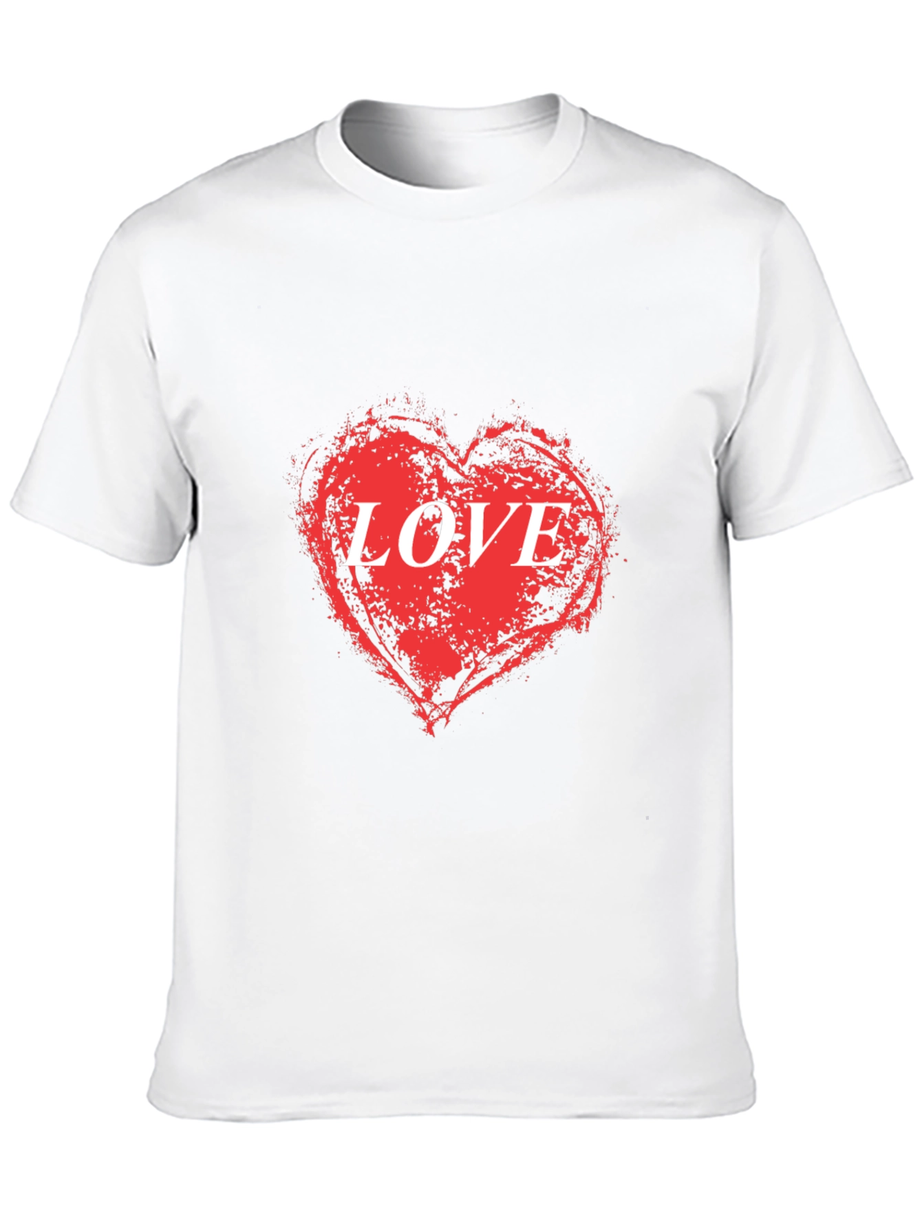 Love Heart Graphic Black T-Shirt