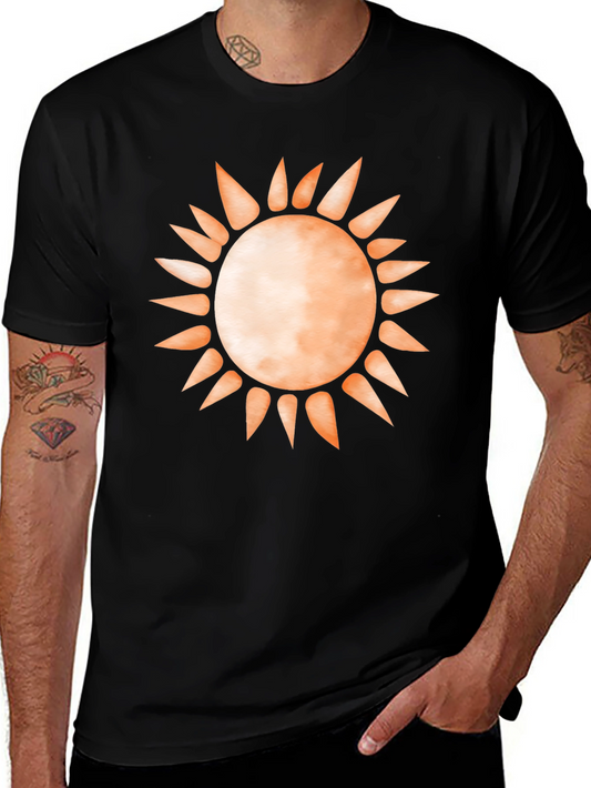 Sun Graphic Tee - Black Cotton Blend