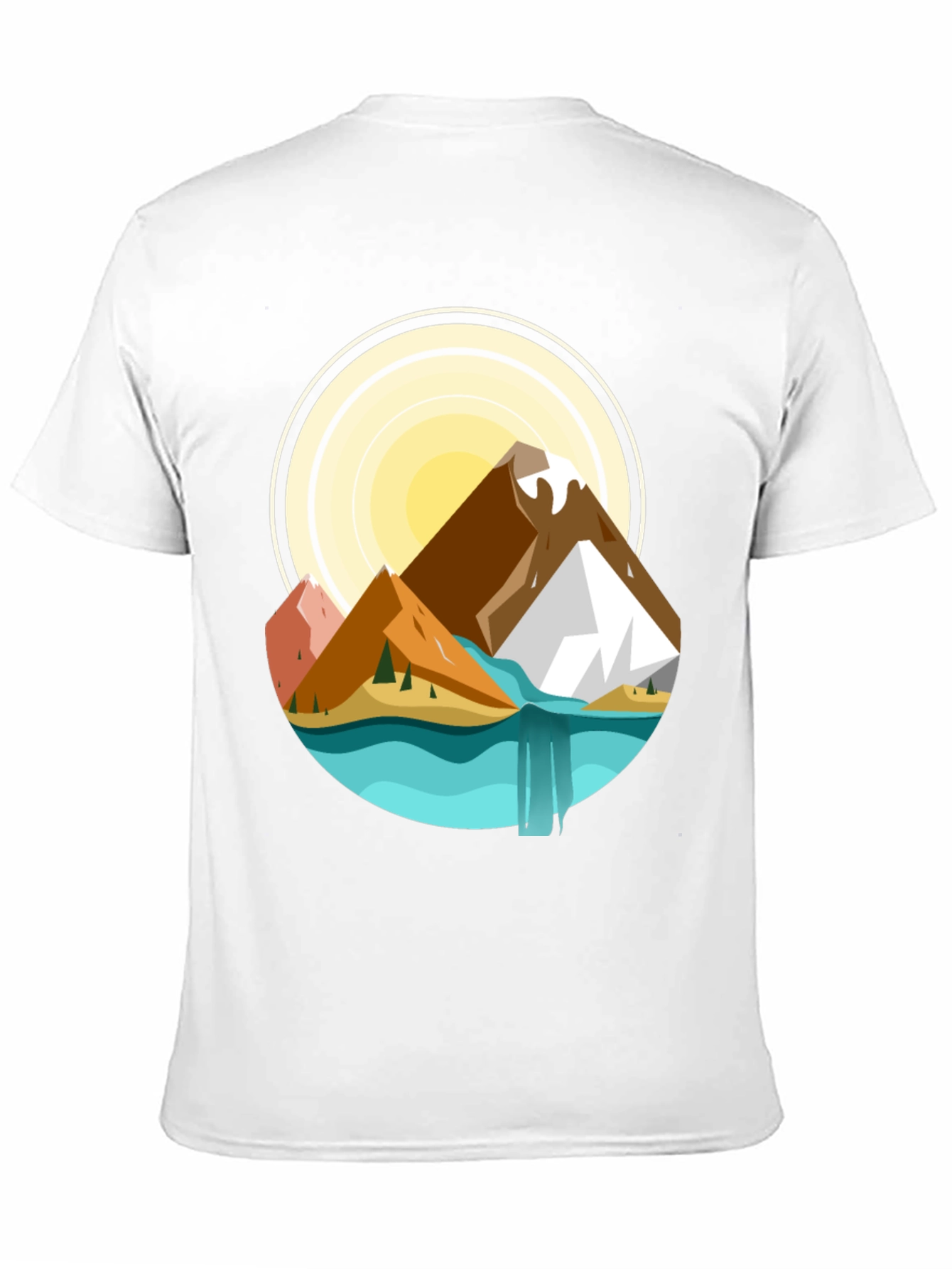 Mountain Scene Graphic T-Shirt - Nature Adventure Tee