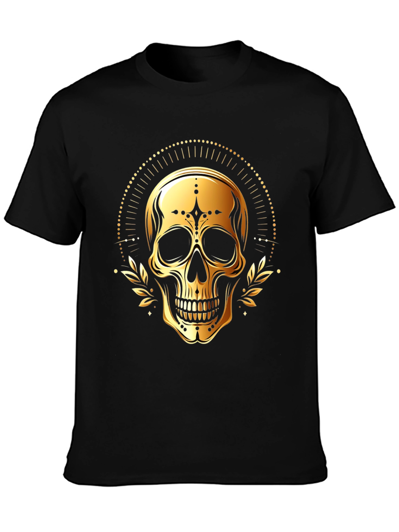 Golden Skull Graphic Tee - Stylish & Unique Design