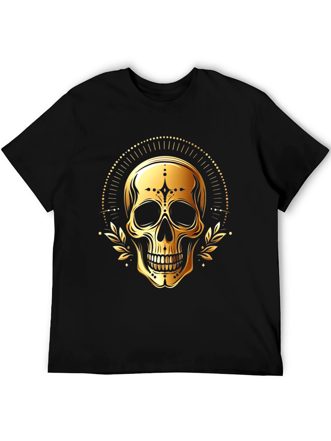 Golden Skull Graphic Tee - Stylish & Unique Design