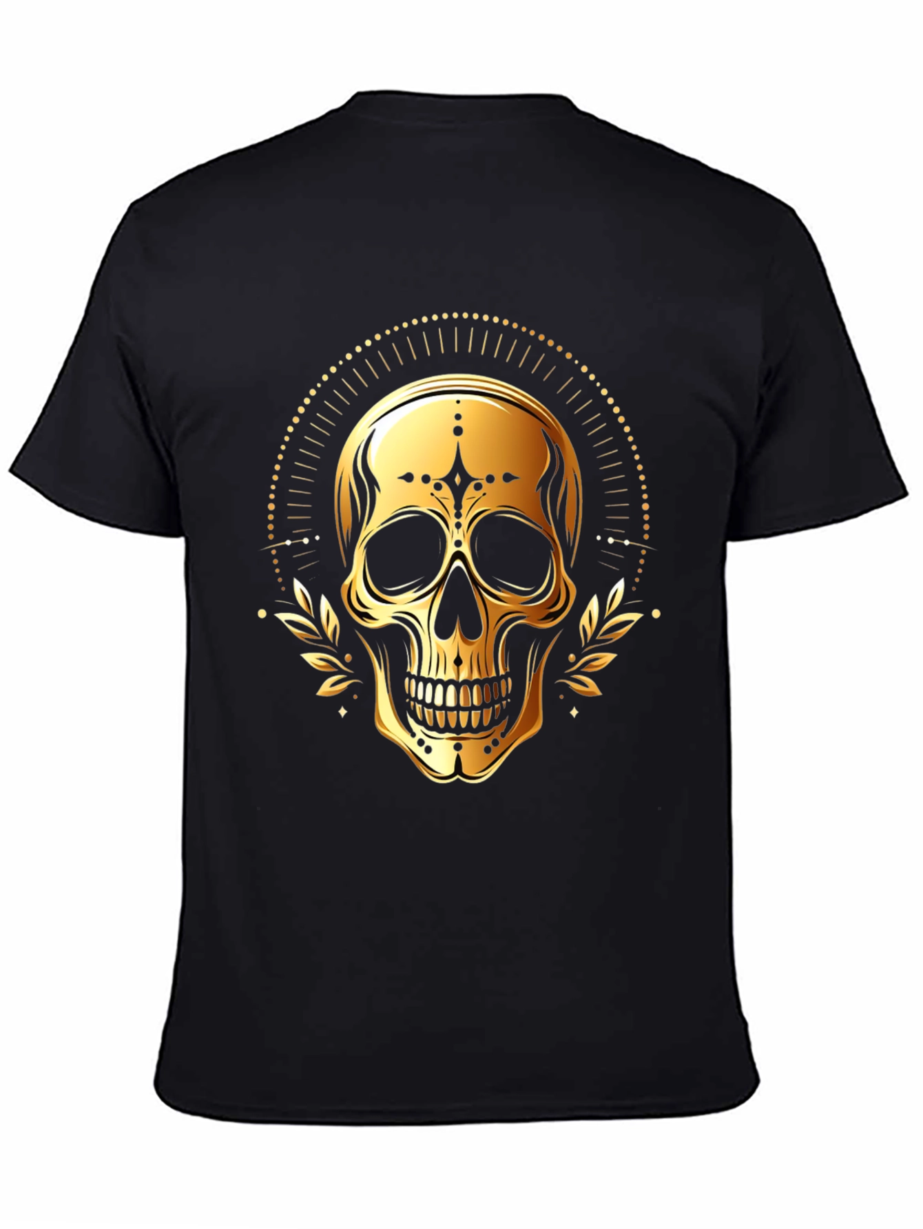 Golden Skull Graphic Tee - Stylish & Unique Design