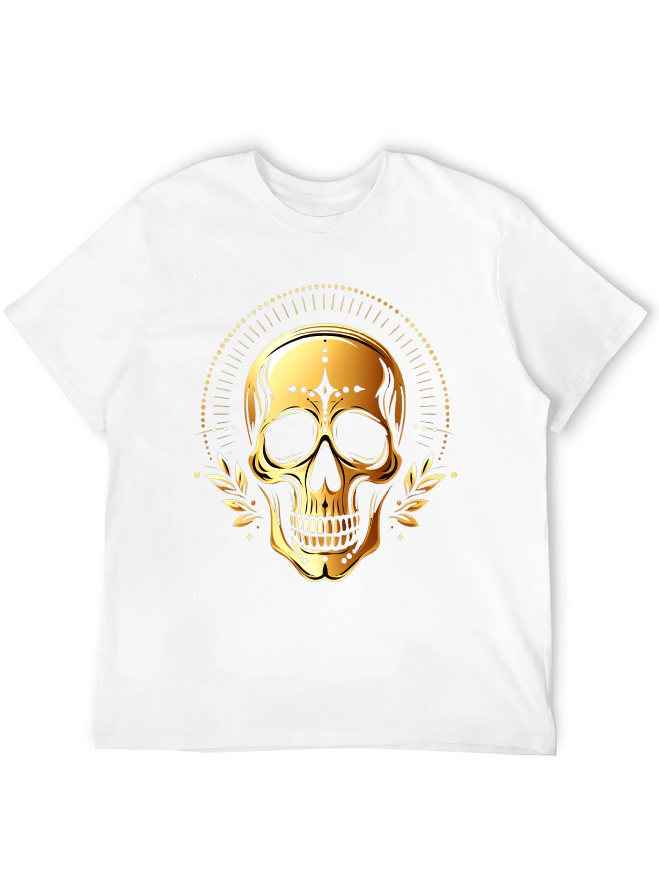 Golden Skull Graphic Tee - Stylish & Unique Design