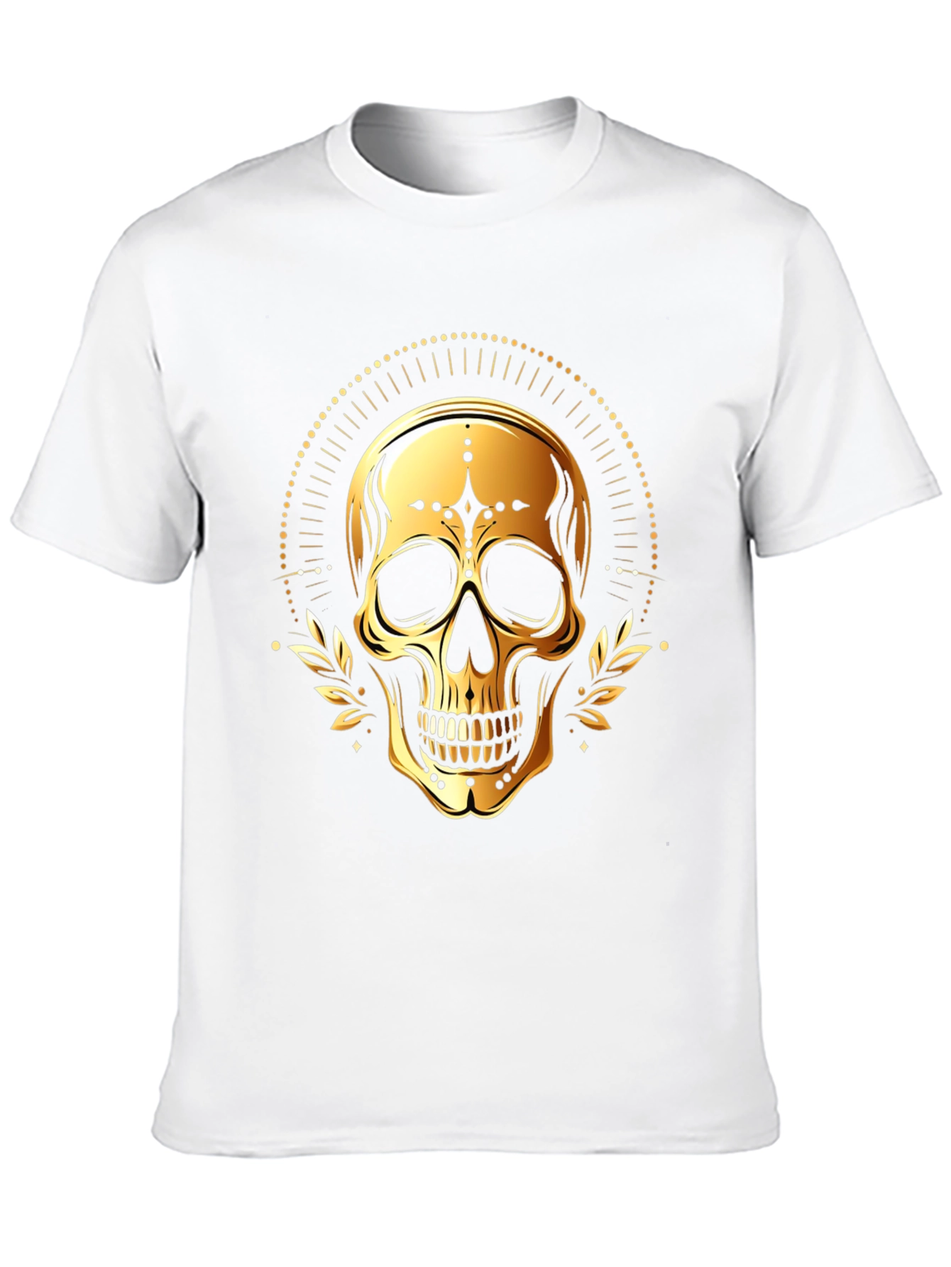 Golden Skull Graphic Tee - Stylish & Unique Design