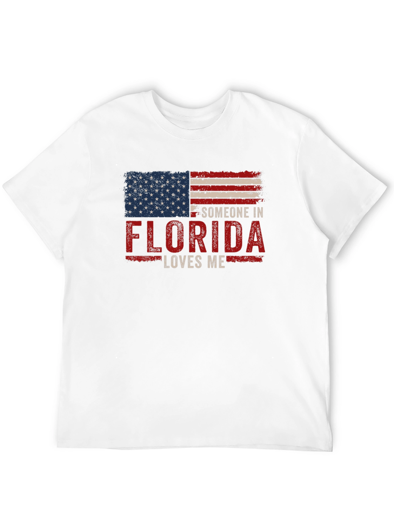 Florida Loves Me T-Shirt Patriotic Flag Design