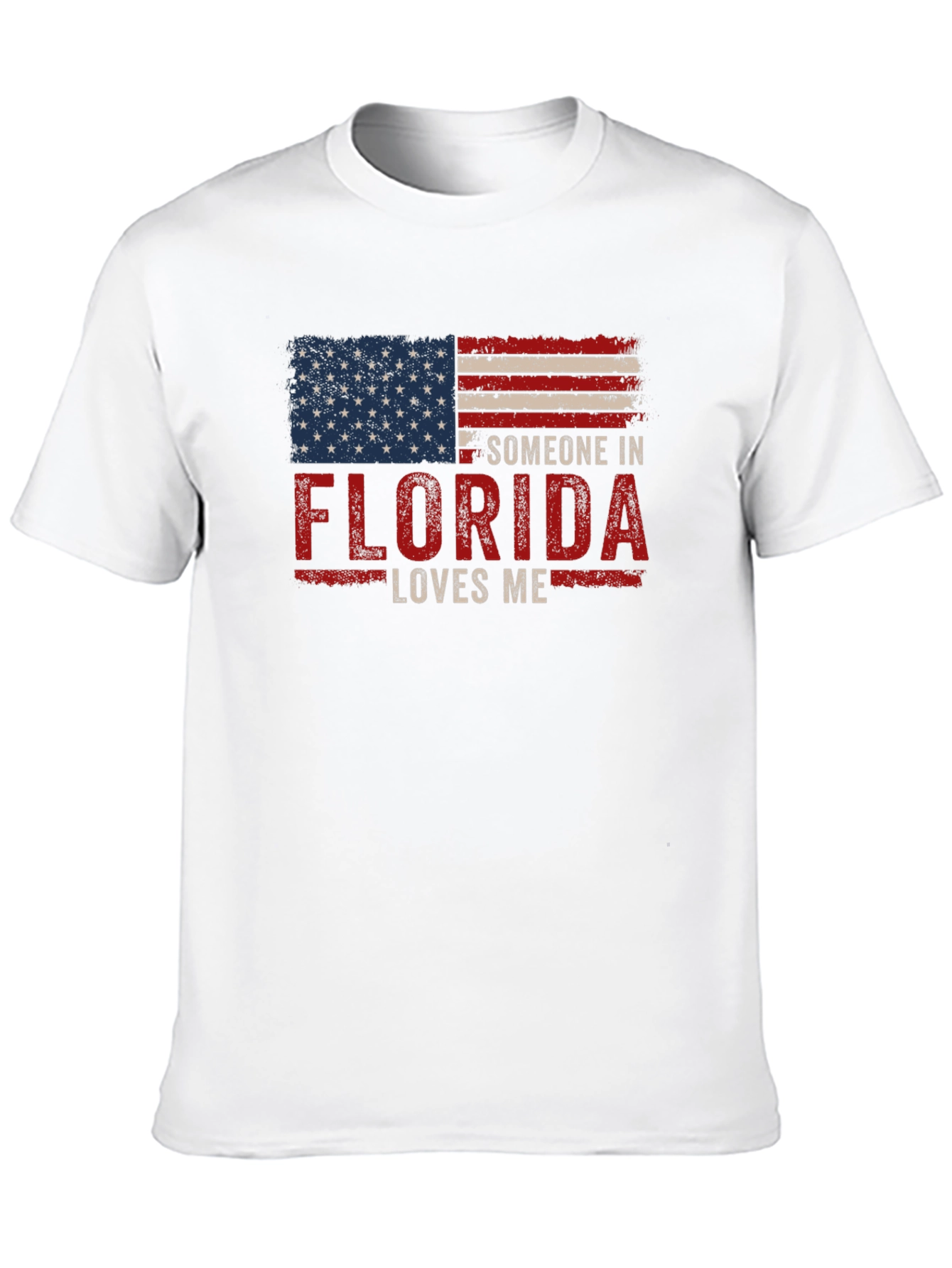 Florida Loves Me T-Shirt Patriotic Flag Design