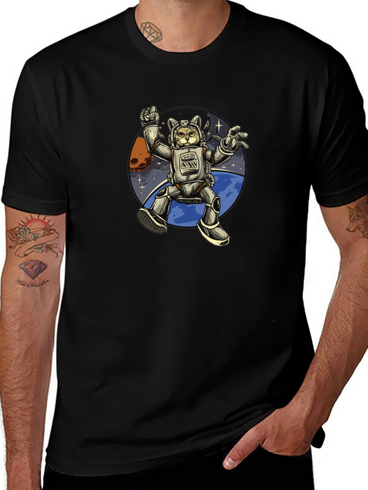 Astronaut Cat T-Shirt - Space Adventure Tee