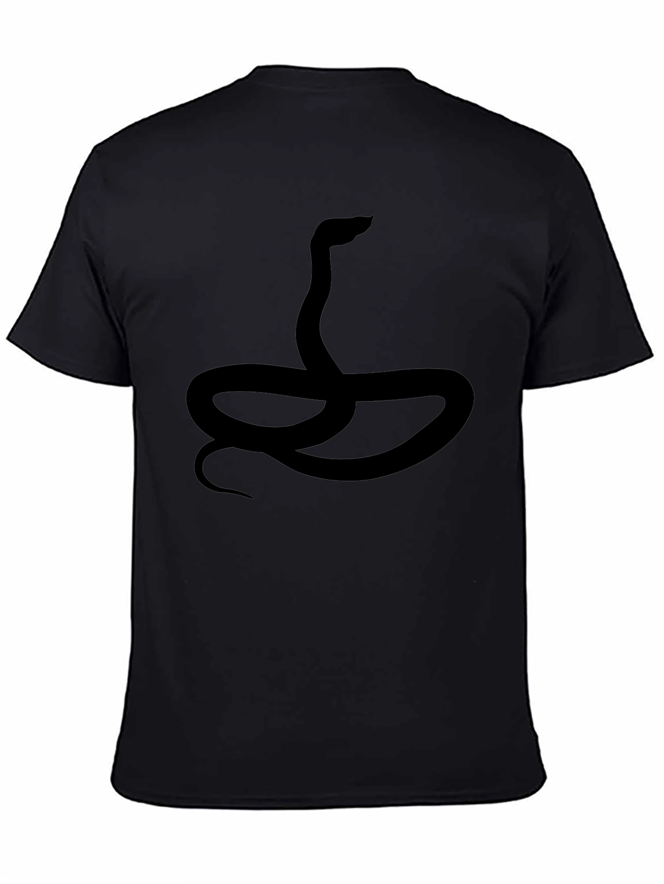 Snake Graphic Black T-Shirt for Men