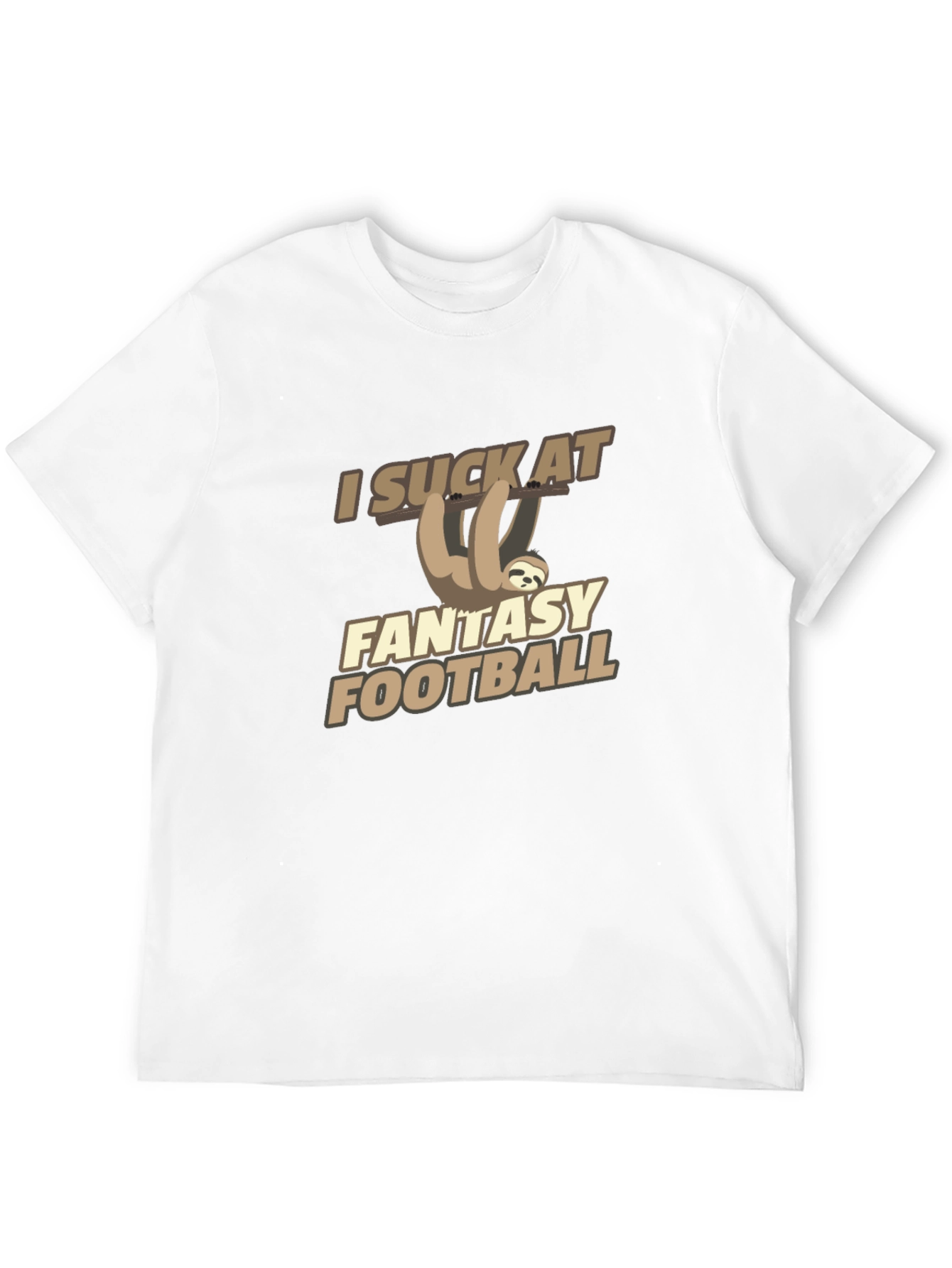 I Suck at Fantasy Football Sloth Graphic Tee