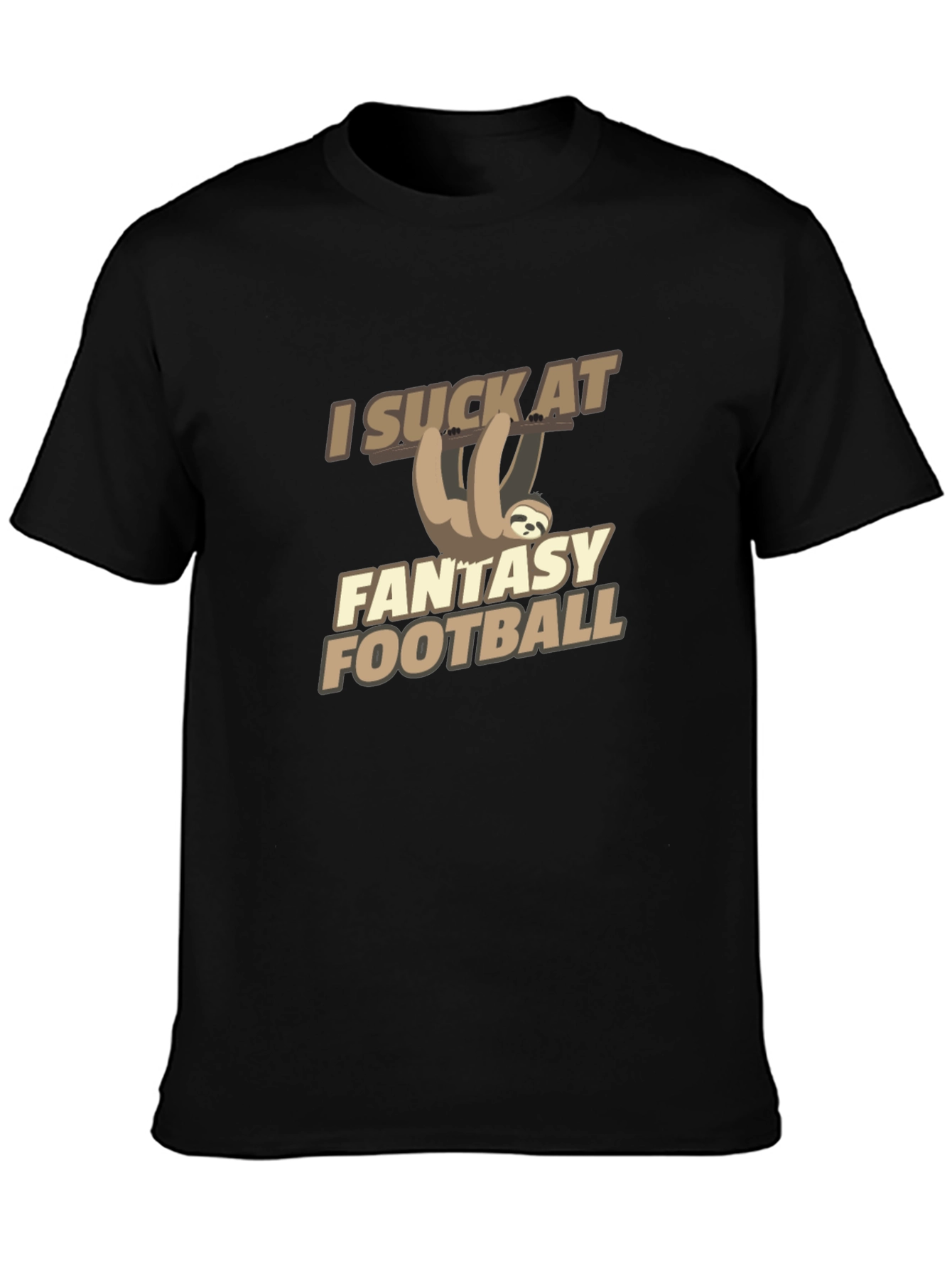 I Suck at Fantasy Football Sloth Graphic Tee