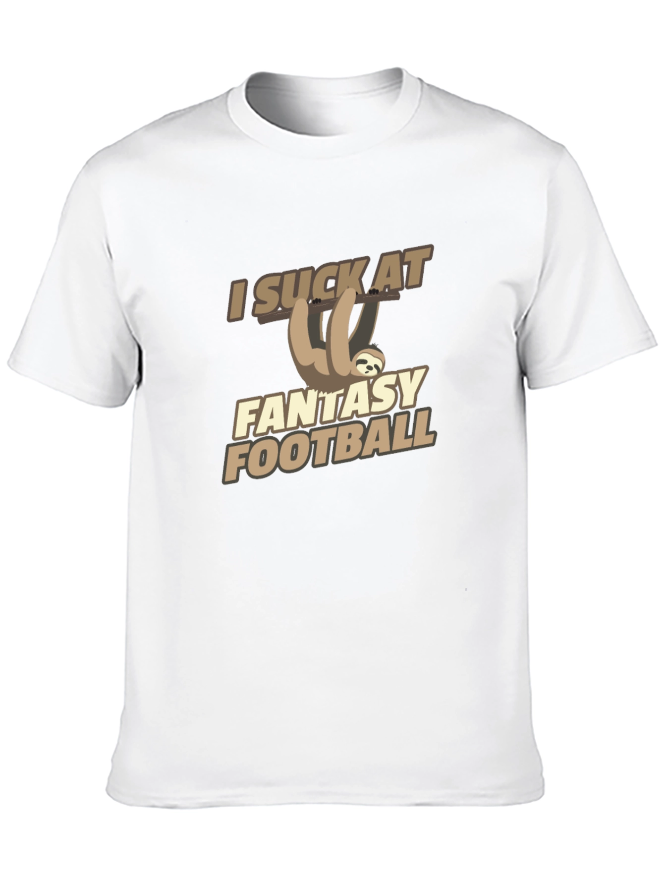 I Suck at Fantasy Football Sloth Graphic Tee