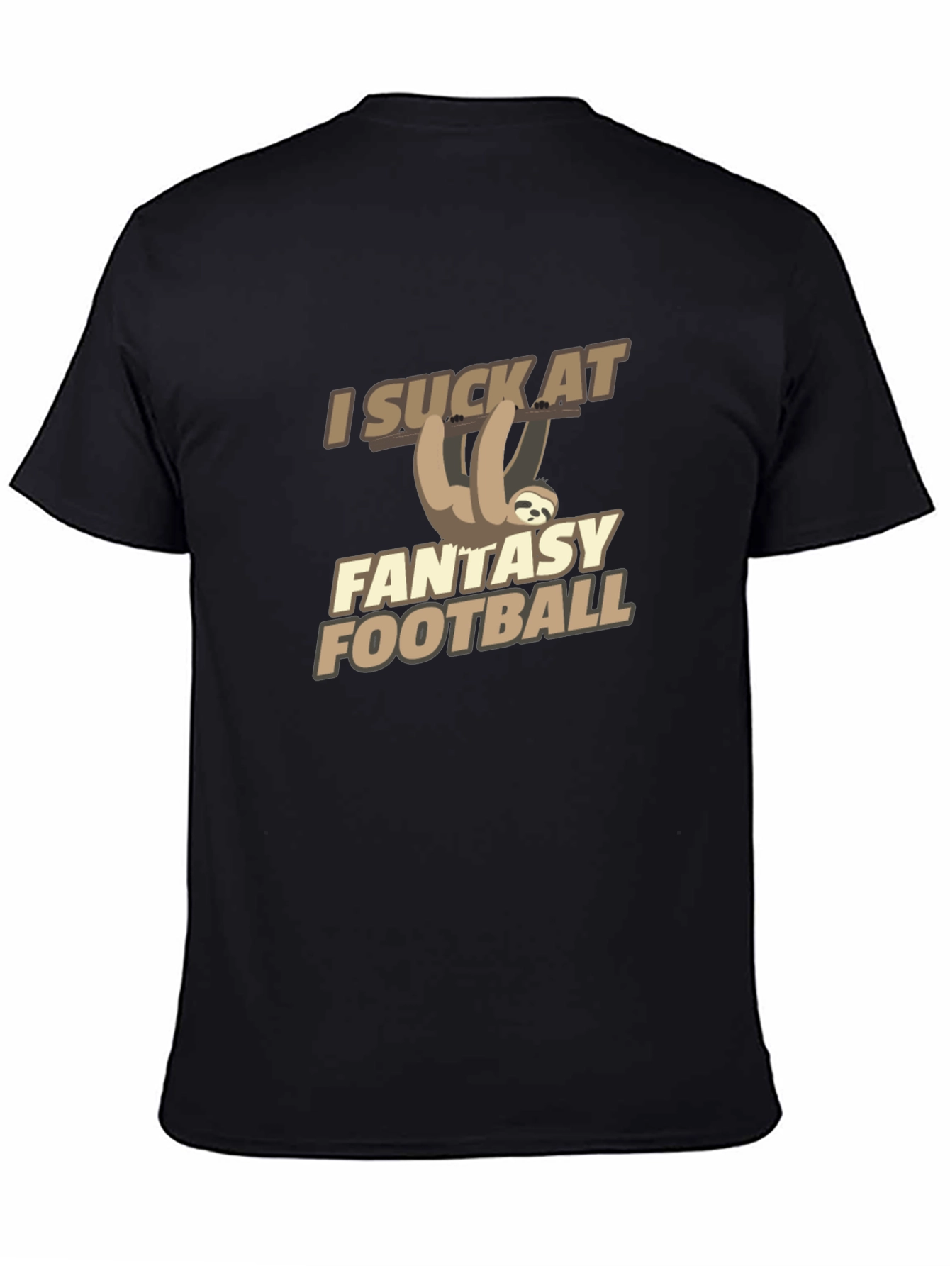 I Suck at Fantasy Football Sloth Graphic Tee