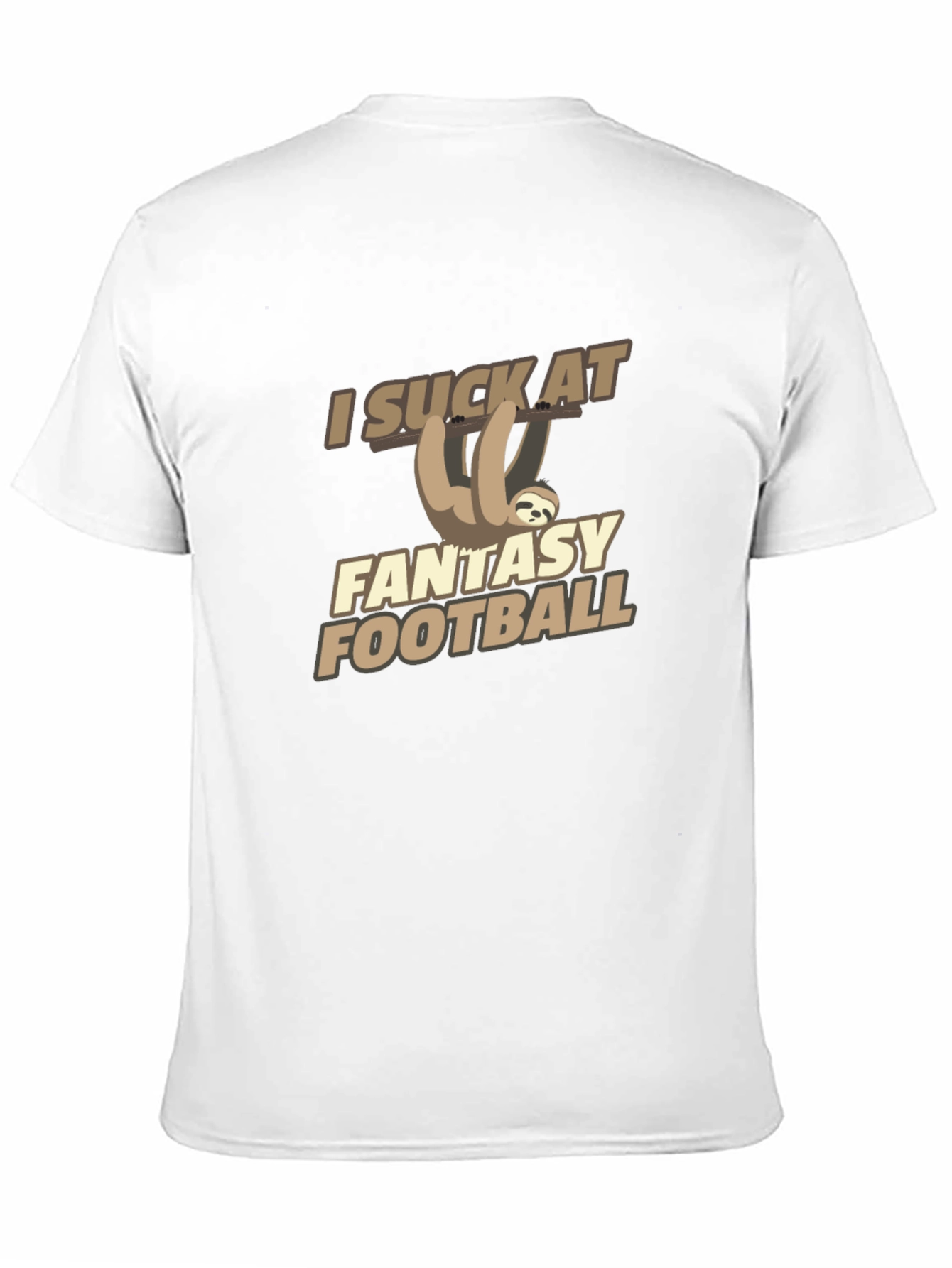 I Suck at Fantasy Football Sloth Graphic Tee