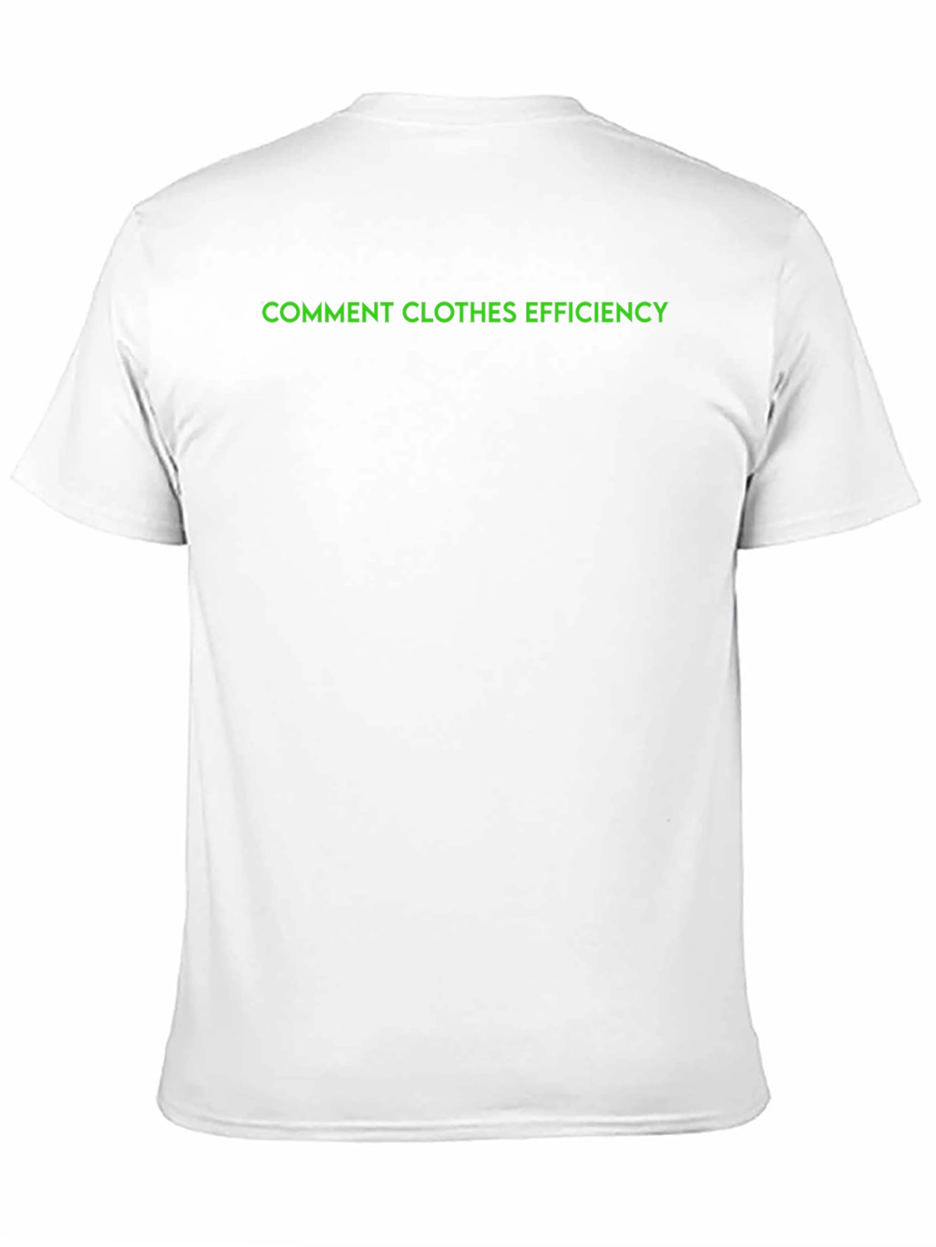 Comment Clothes Efficiency Black T-Shirt