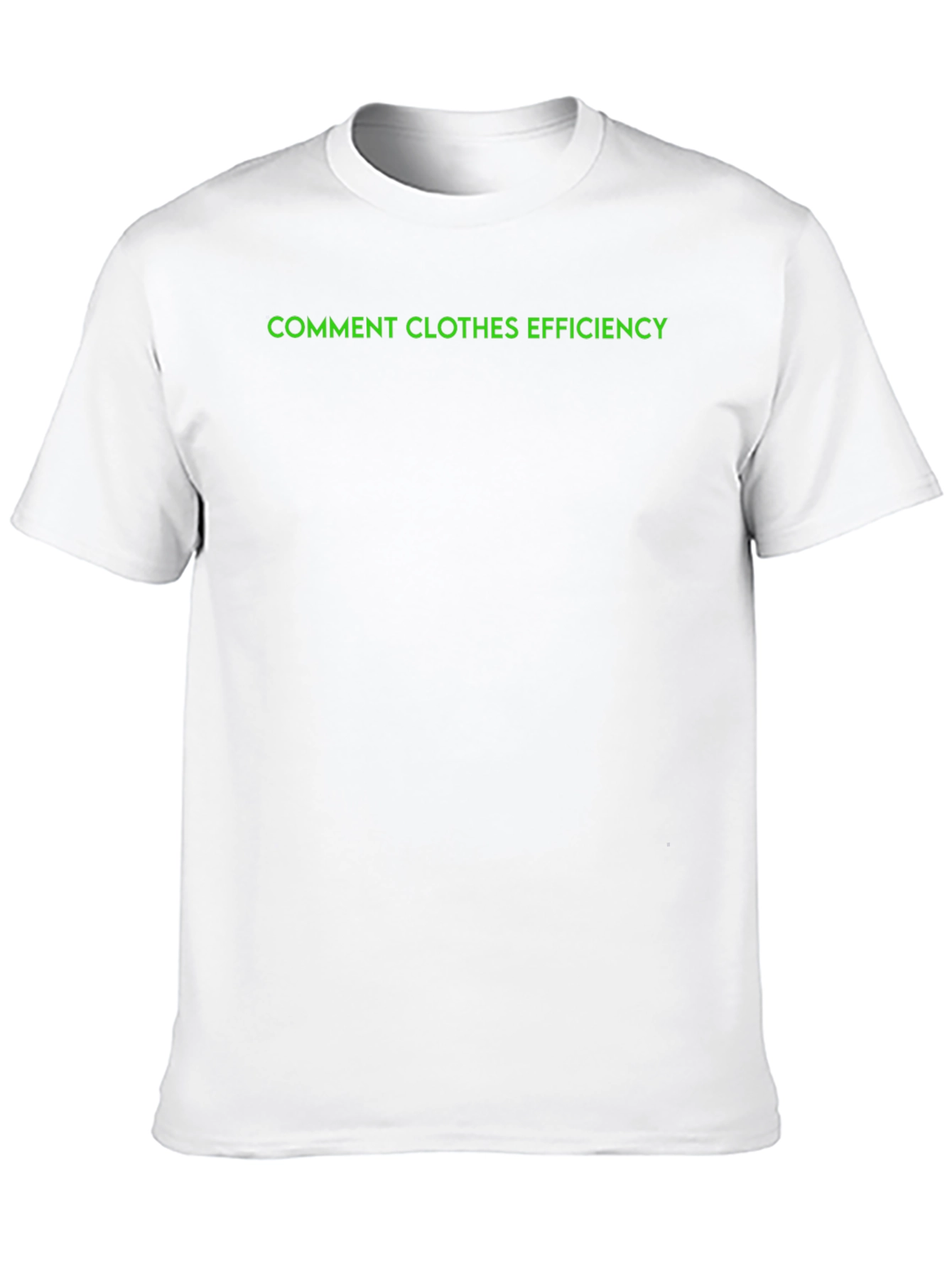 Comment Clothes Efficiency Black T-Shirt