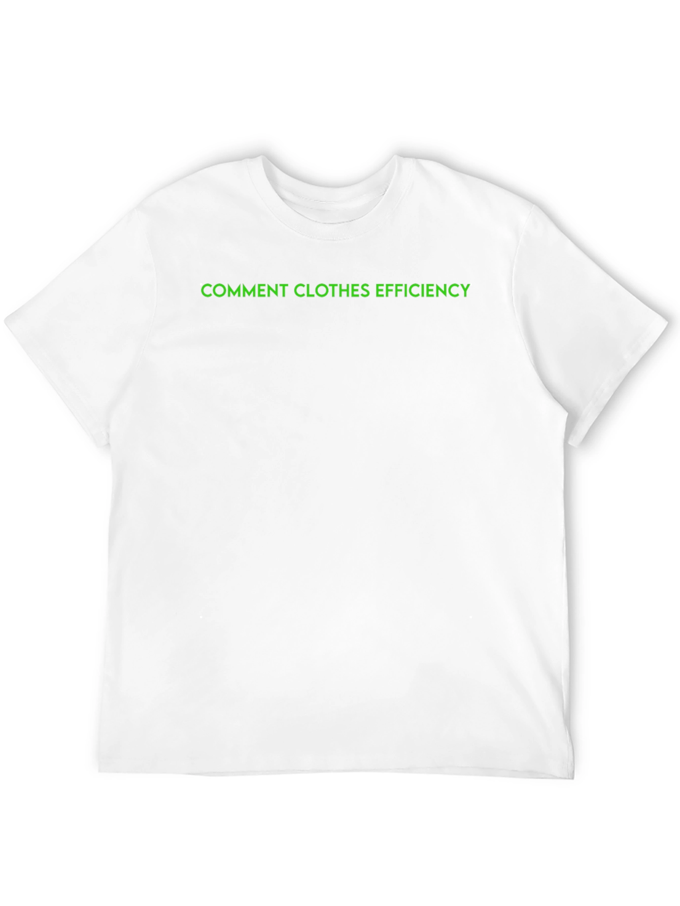 Comment Clothes Efficiency Black T-Shirt