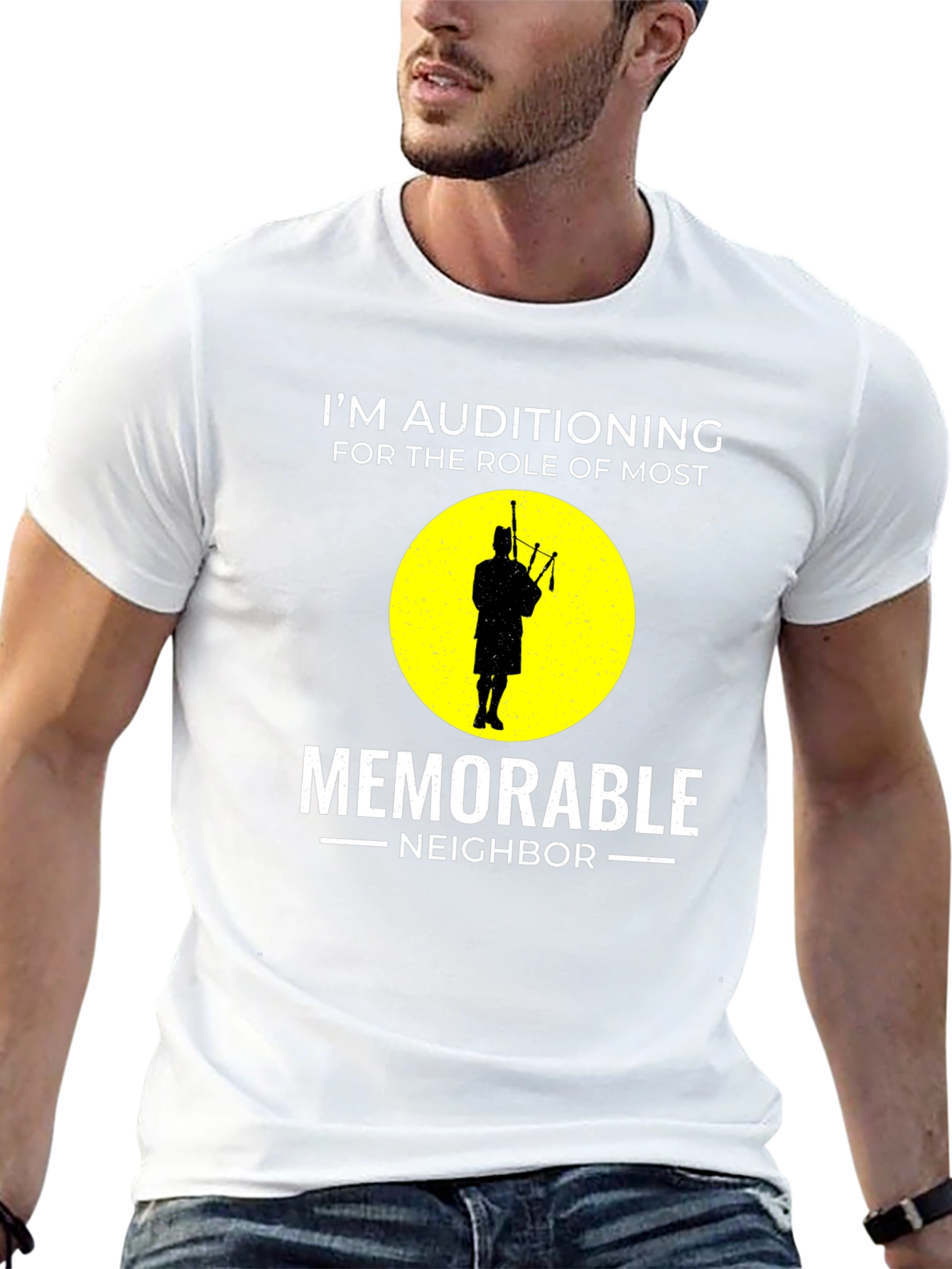 Memorable Neighbor T-Shirt - Bagpipe Player Audition