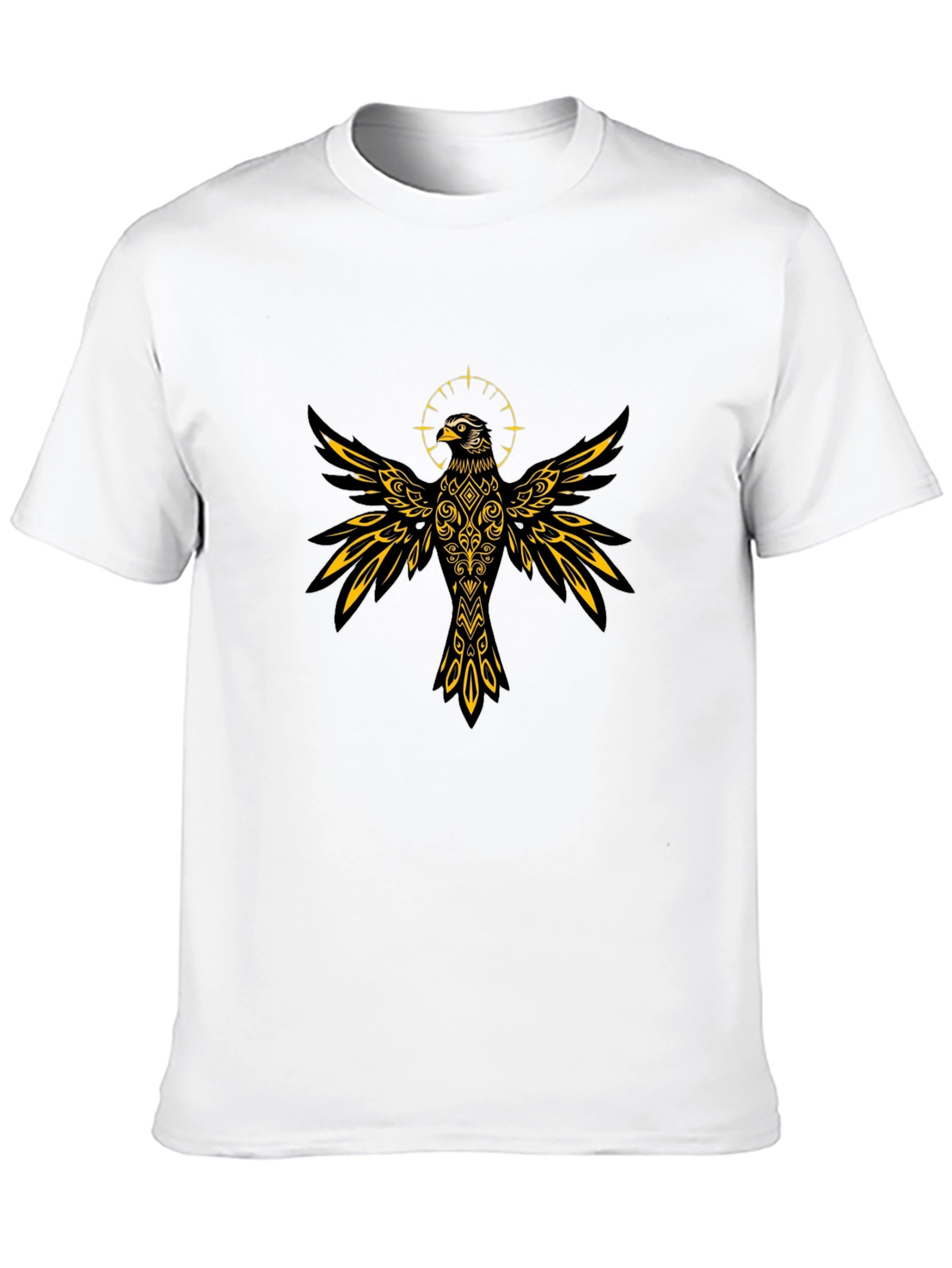 Raven Graphic Tee - Stylish Bird Design
