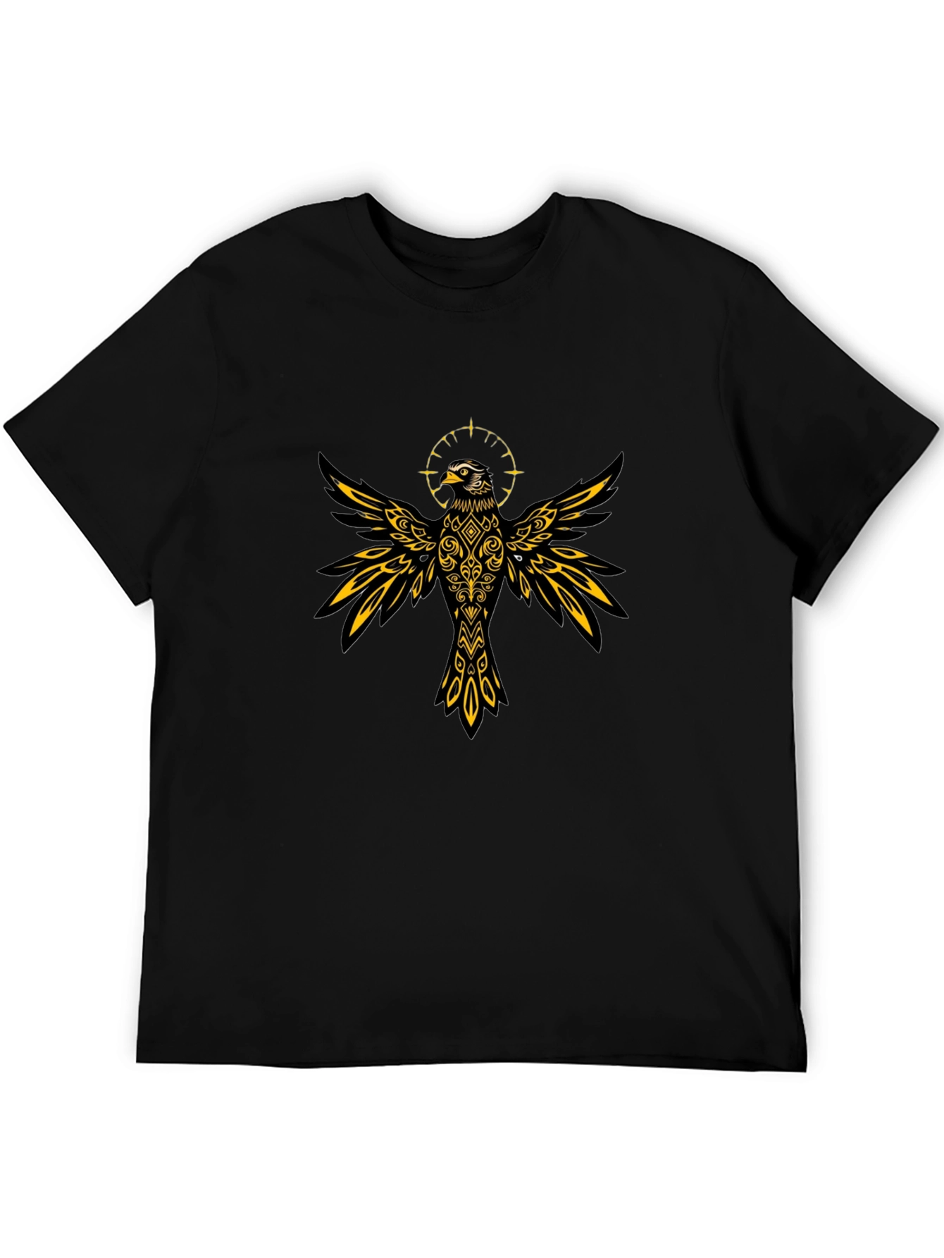 Raven Graphic Tee - Stylish Bird Design
