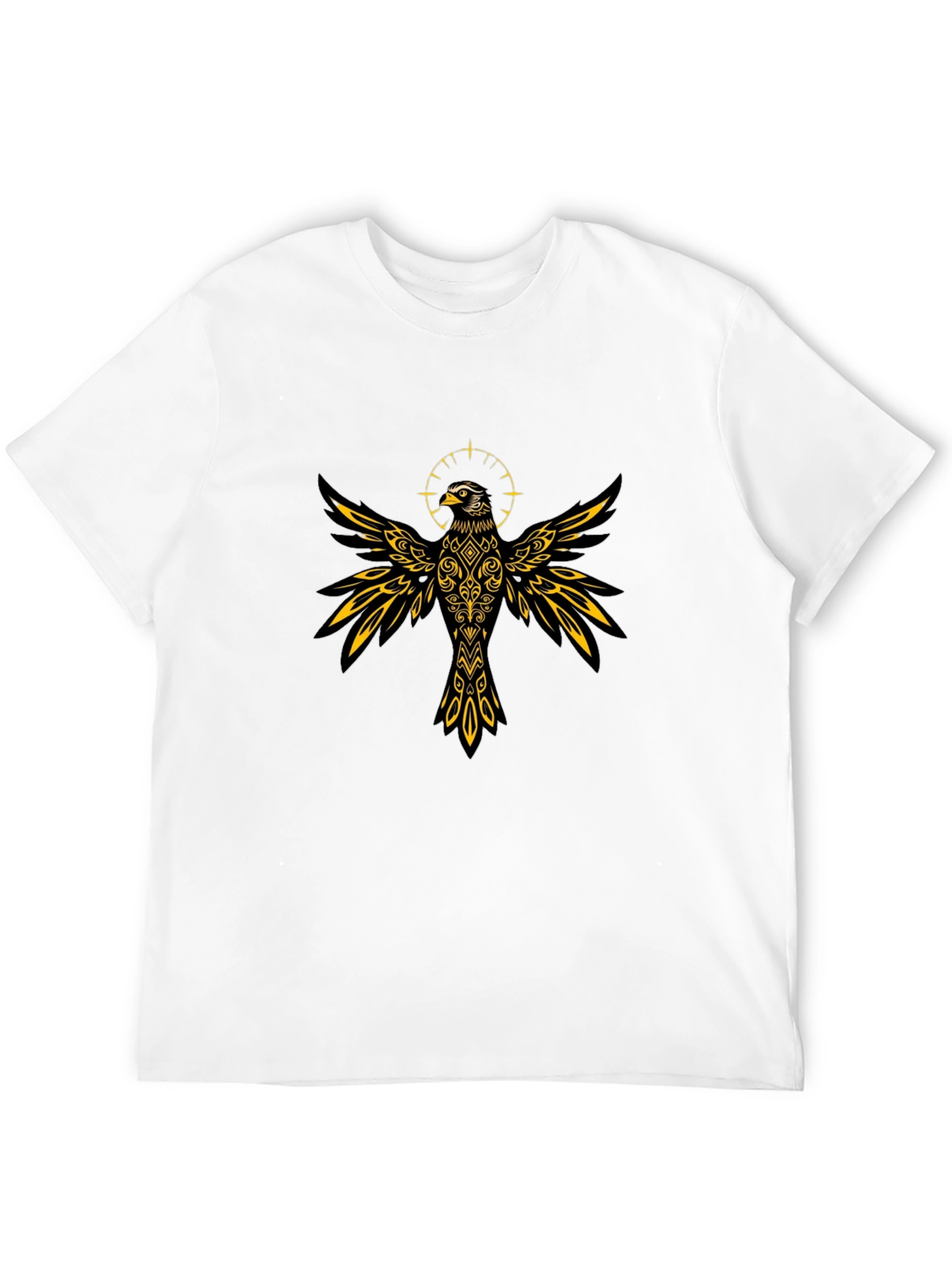 Raven Graphic Tee - Stylish Bird Design