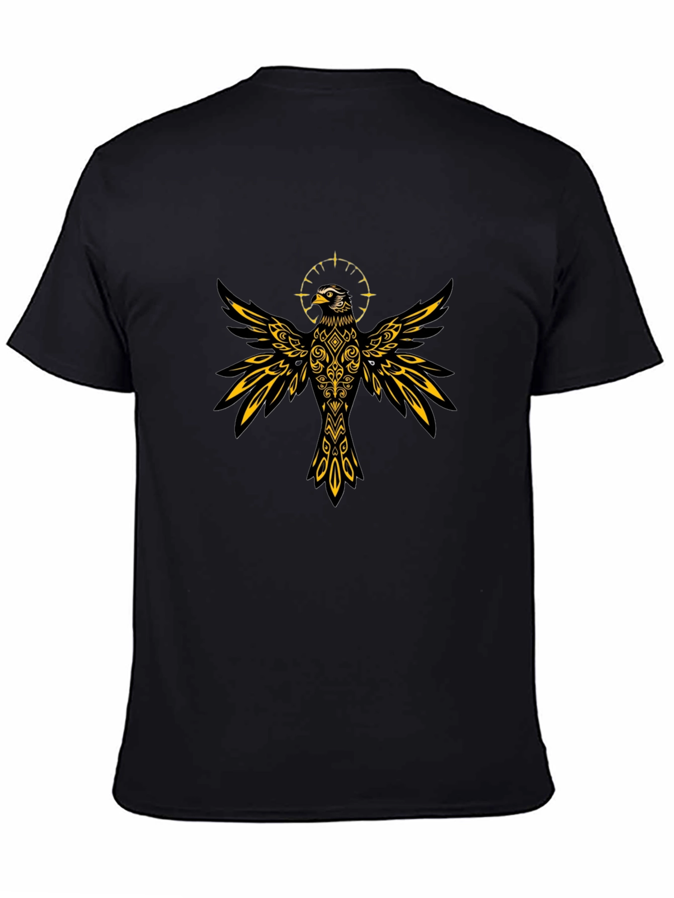 Raven Graphic Tee - Stylish Bird Design