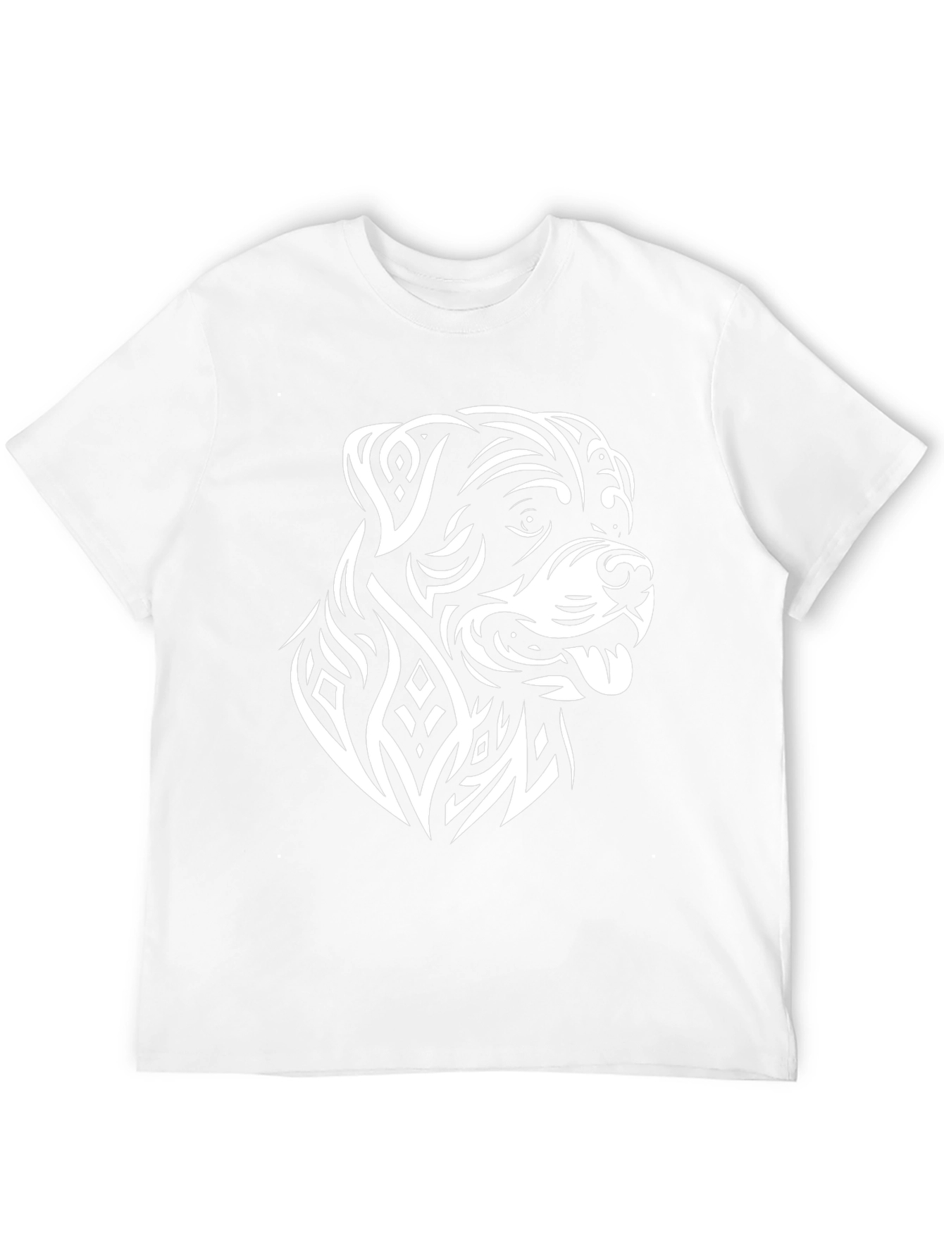 Rottweiler Tribal Art Black T-Shirt