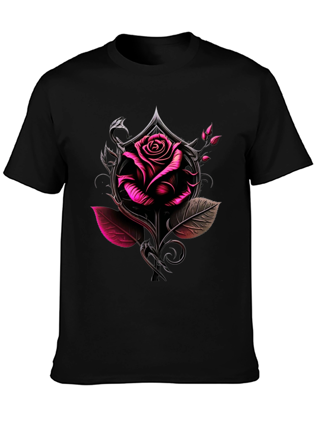 Rose & Ace Graphic Tee - Bold Black Shirt