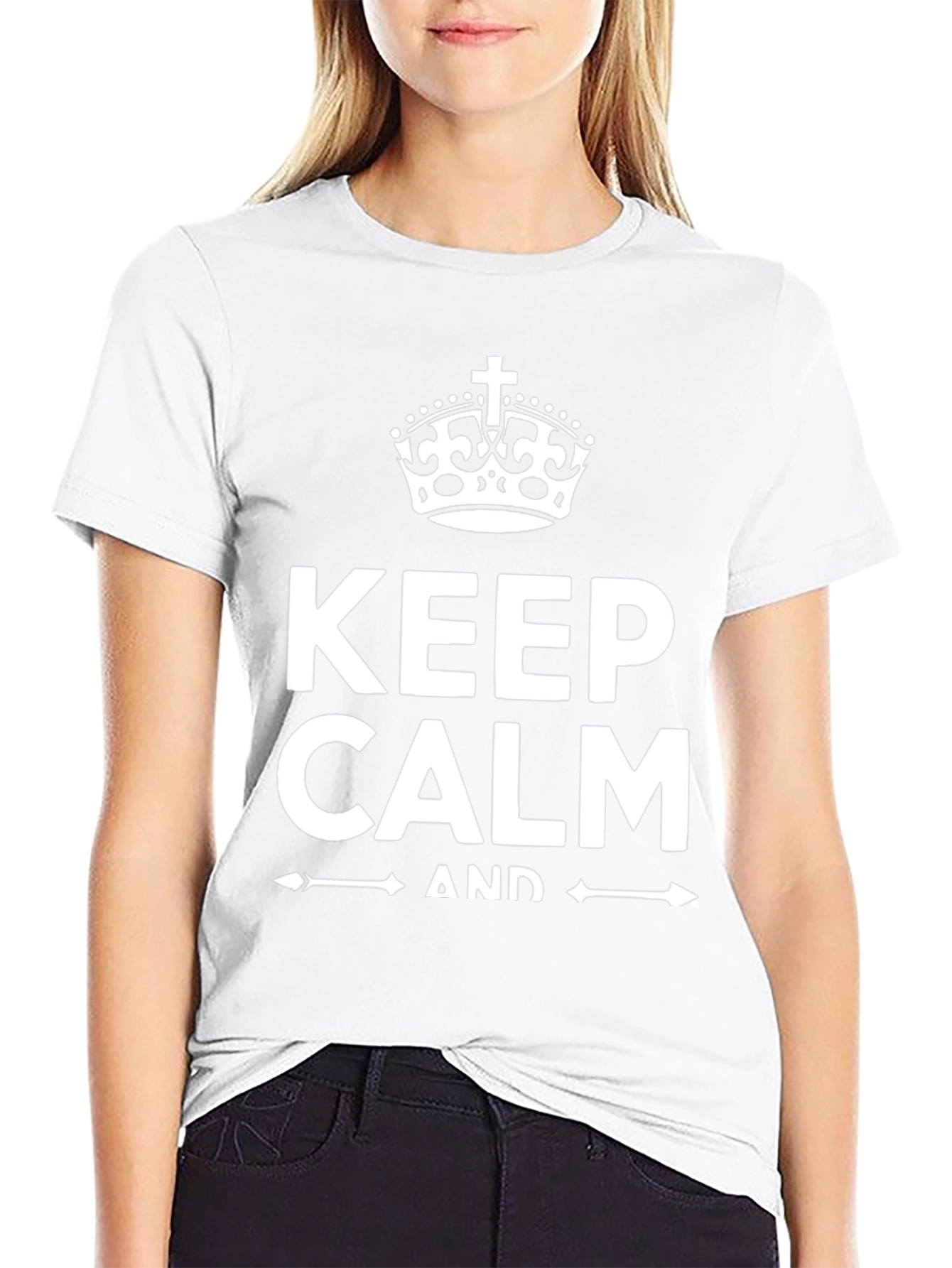 Keep Calm Black T-Shirt Novelty Graphic Tee
