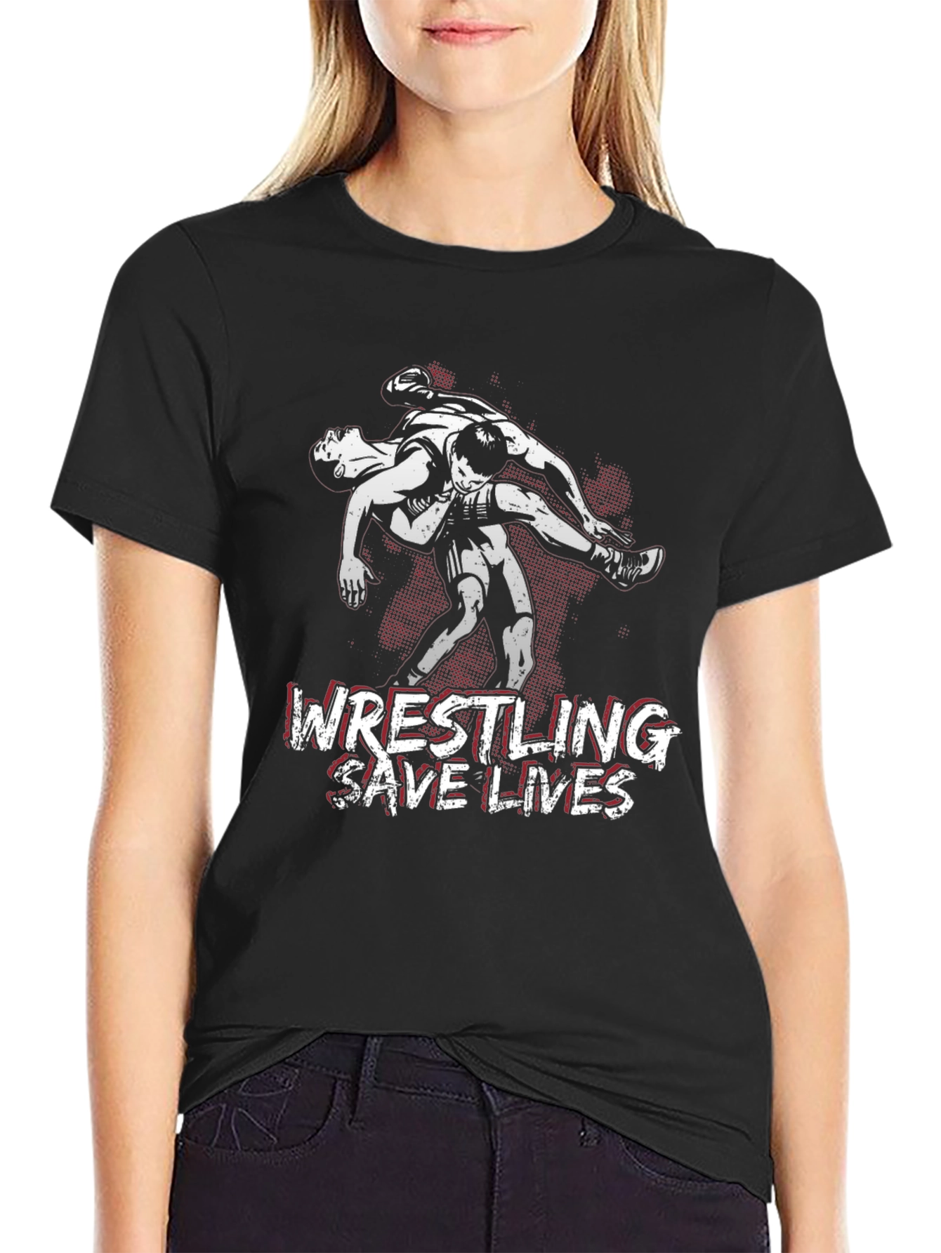 Wrestling Saves Lives Graphic T-Shirt