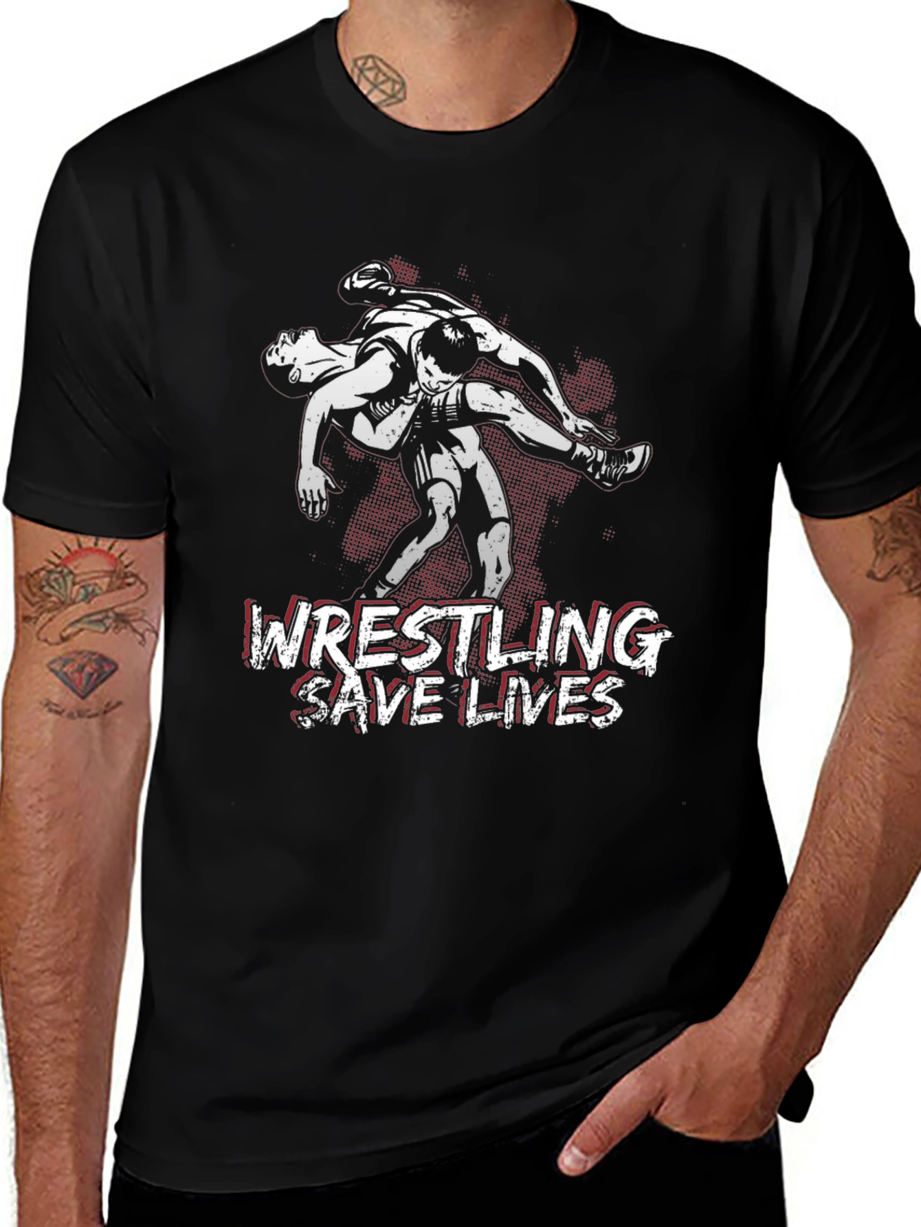 Wrestling Saves Lives Graphic T-Shirt