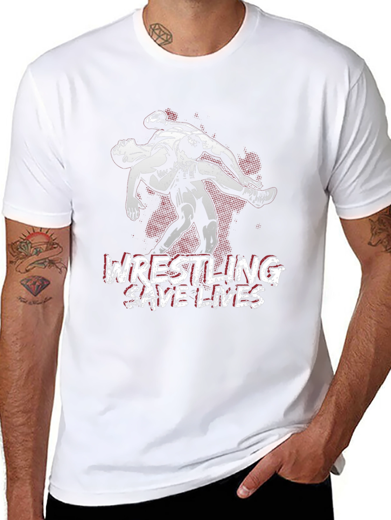 Wrestling Saves Lives Graphic T-Shirt