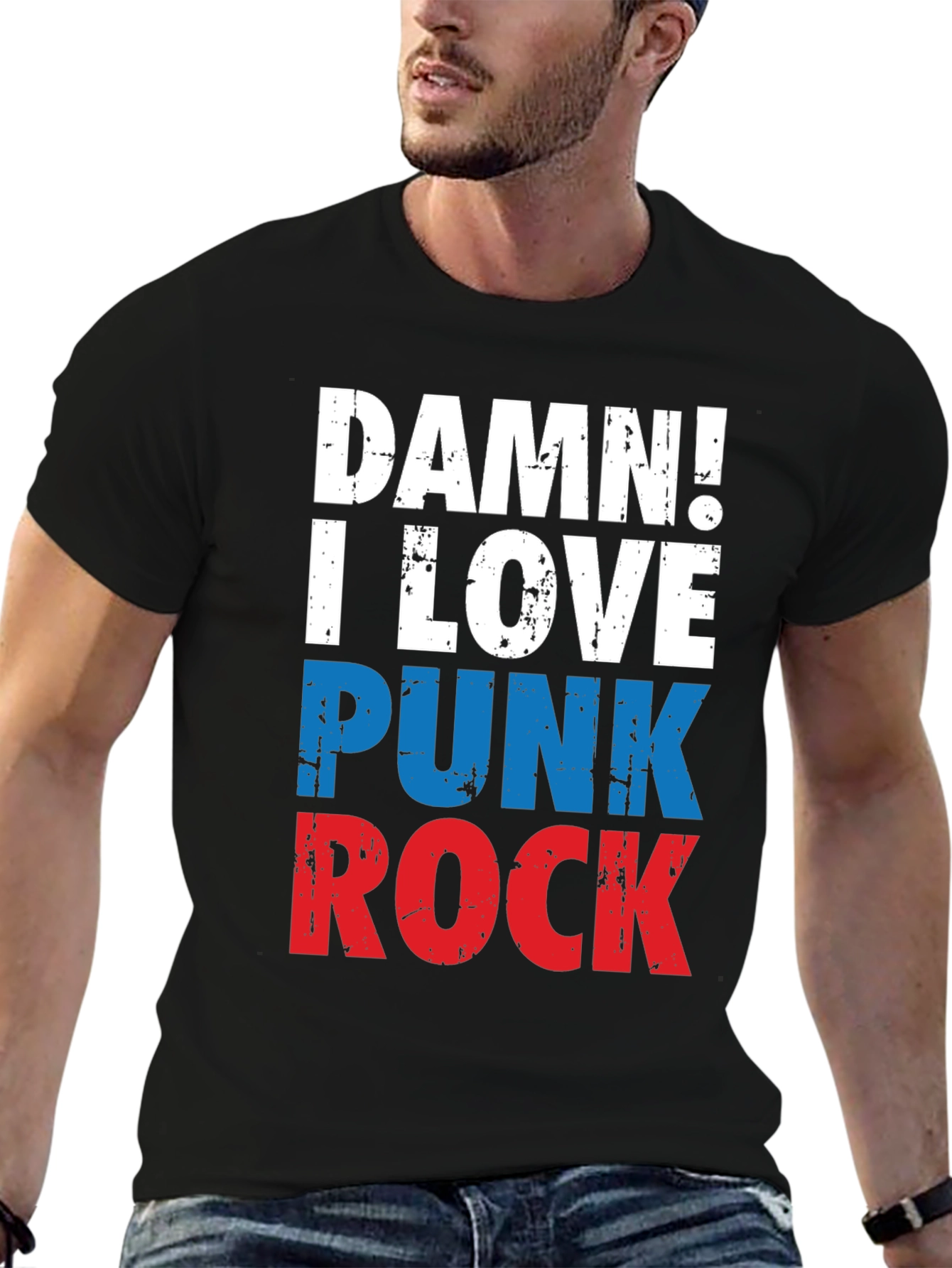 Damn! I Love Punk Rock Tee - Graphic T-Shirt