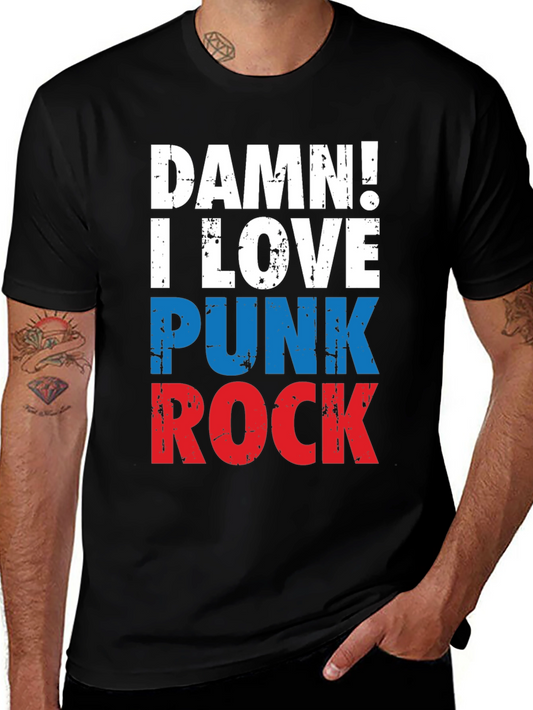 Damn! I Love Punk Rock Tee - Graphic T-Shirt