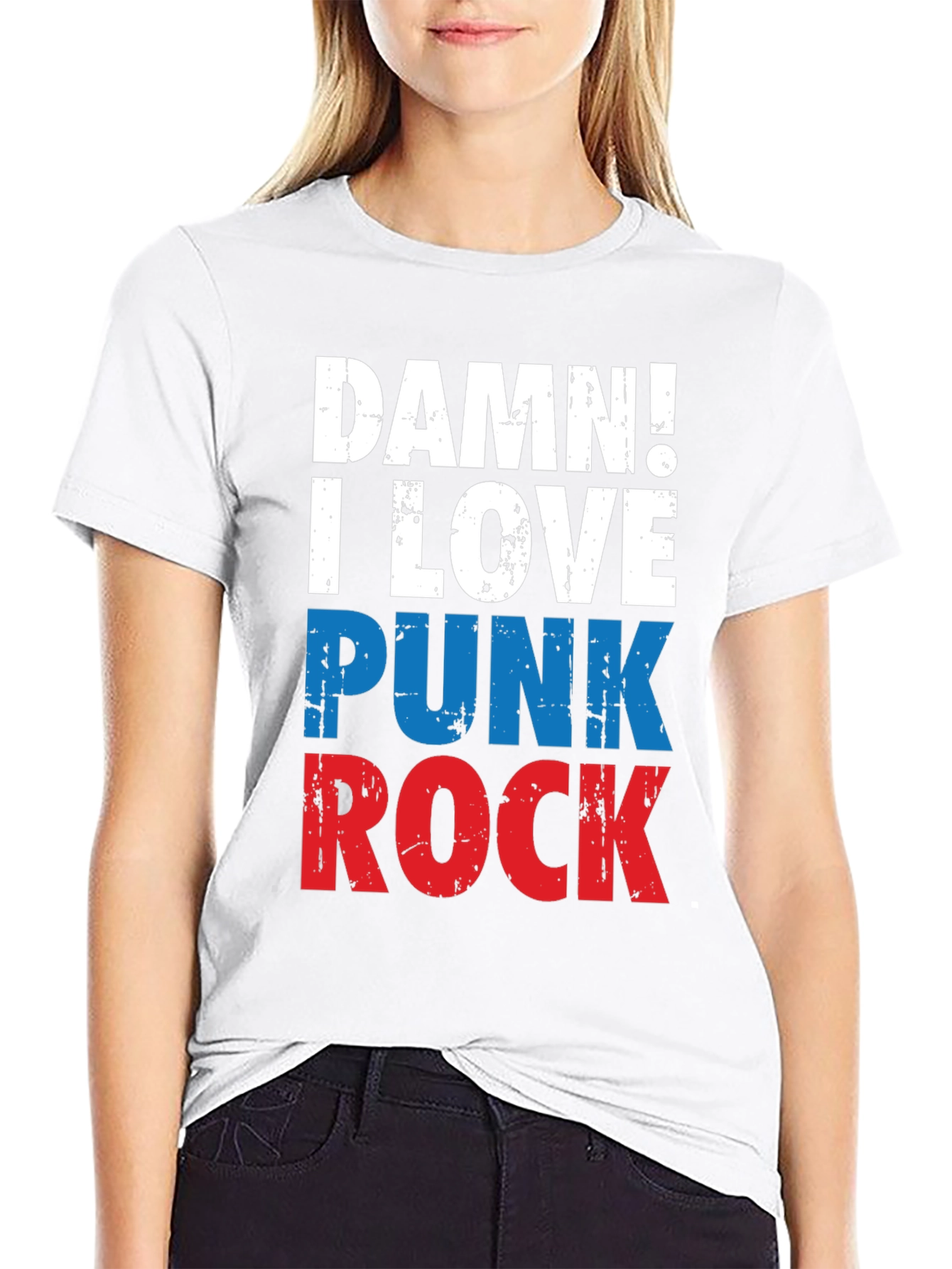 Damn! I Love Punk Rock Tee - Graphic T-Shirt
