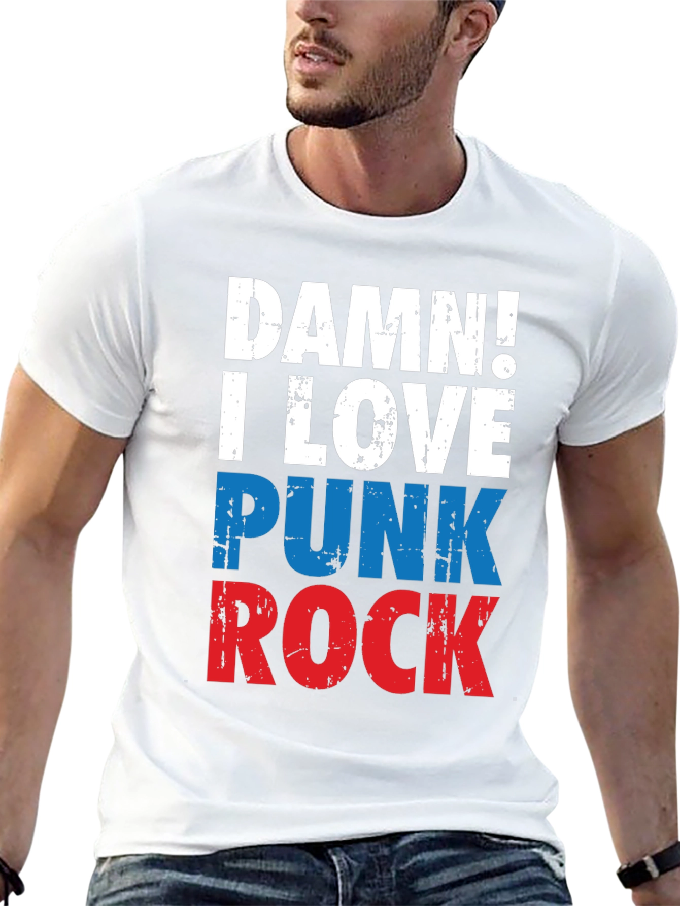 Damn! I Love Punk Rock Tee - Graphic T-Shirt