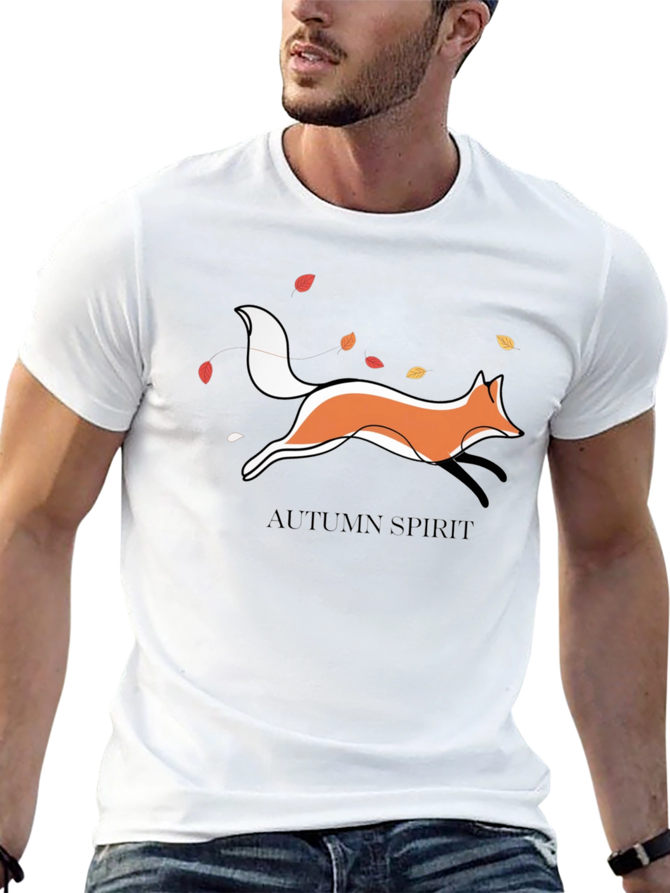 Autumn Spirit Fox Graphic T-Shirt